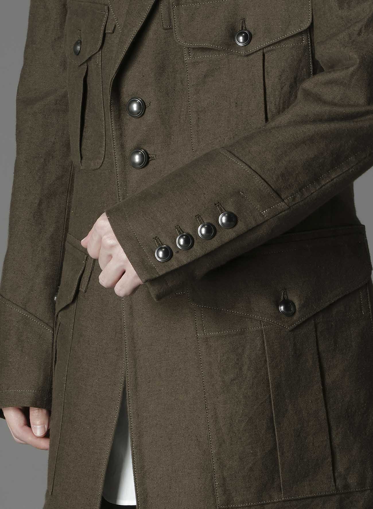 COTTON FLAX MOLESKIN BC BENTZ MILITARY JACKET