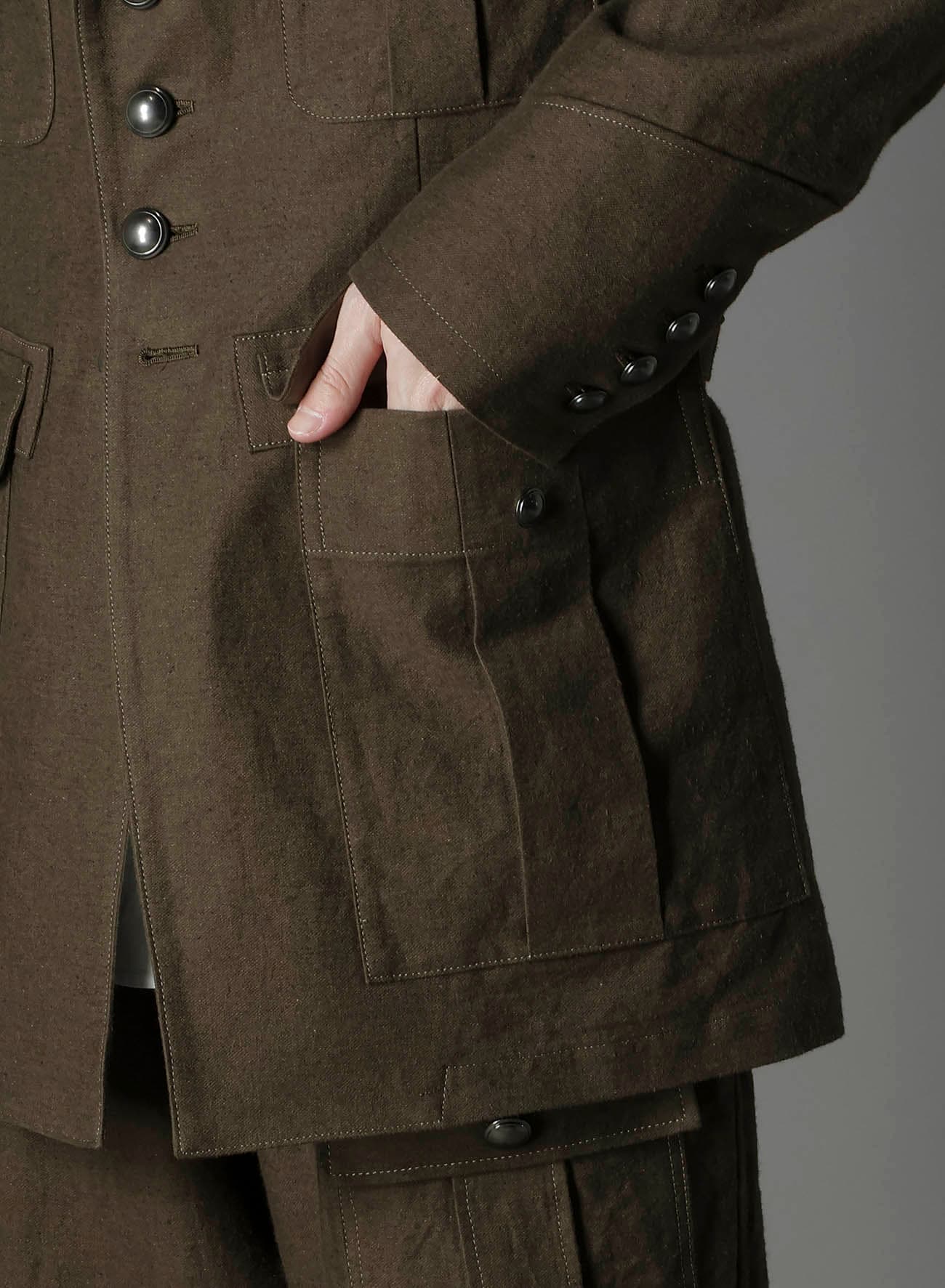 COTTON FLAX MOLESKIN BC BENTZ MILITARY JACKET