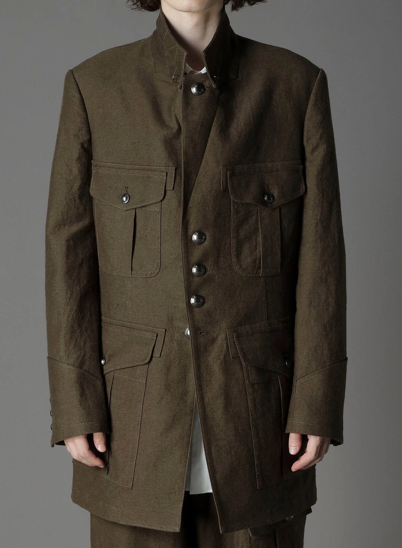 COTTON FLAX MOLESKIN BC BENTZ MILITARY JACKET