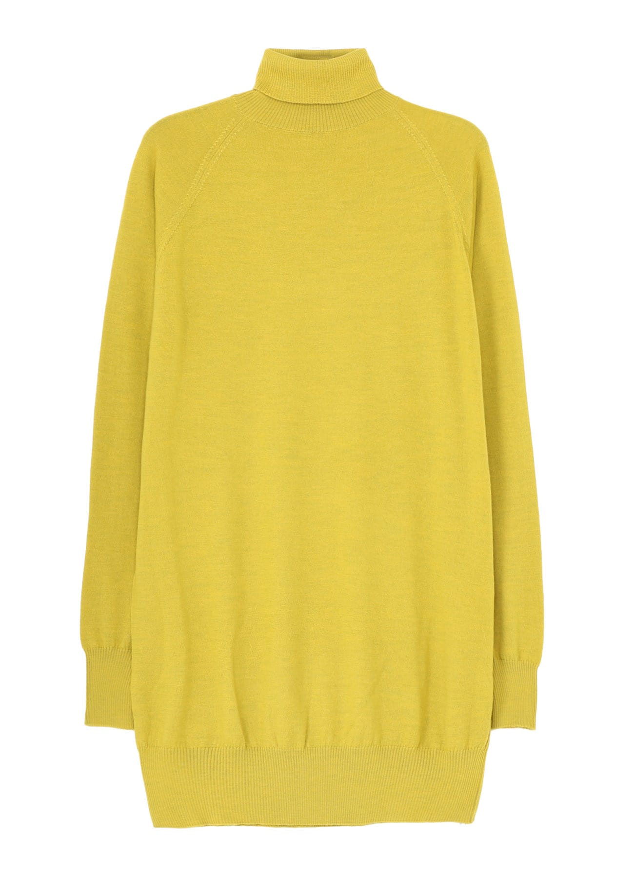 MERINO WOOL LEFT ZIPPER RAGLAN SLEEVE TURTLENECK