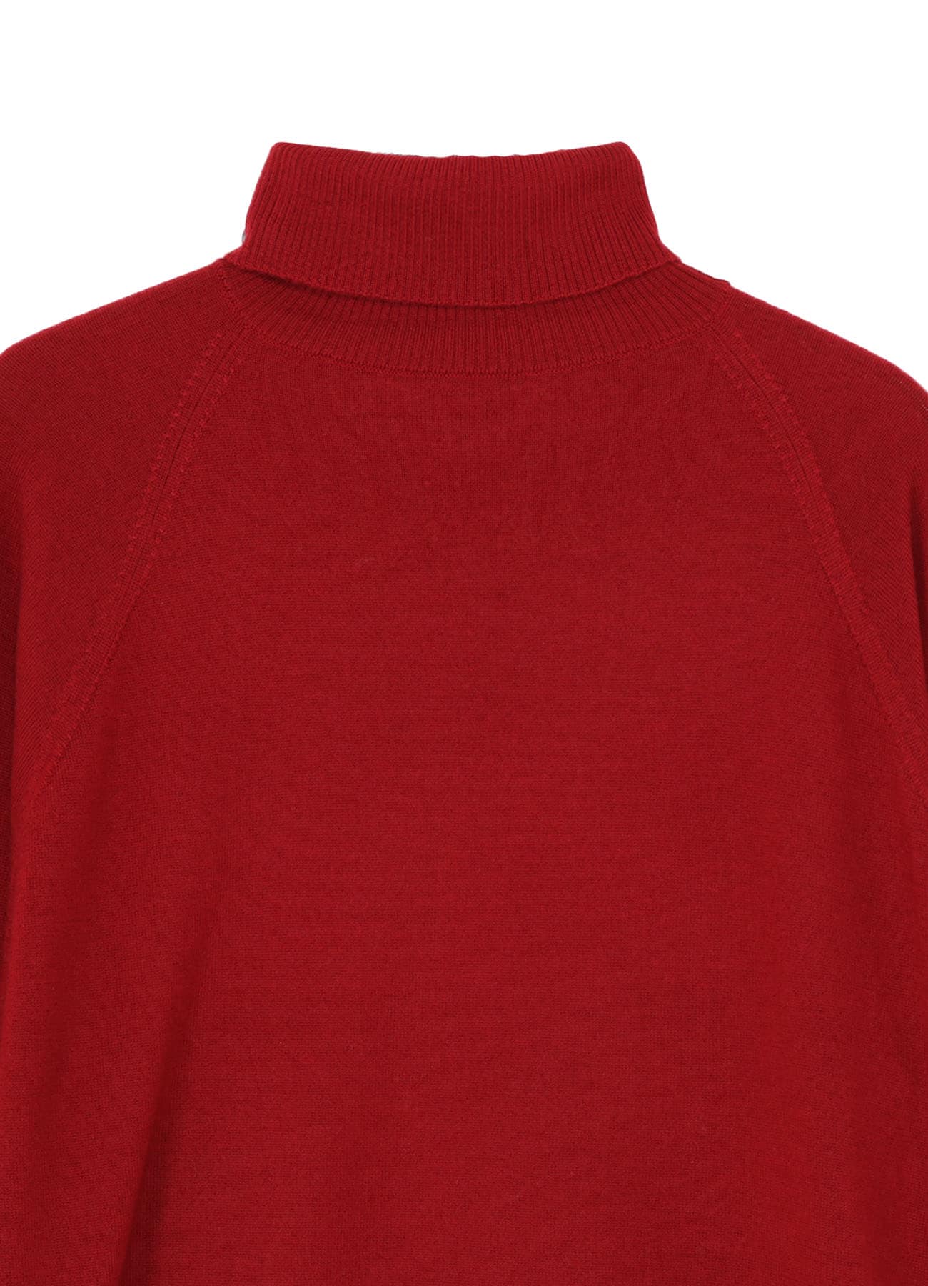 MERINO WOOL LEFT ZIPPER RAGLAN SLEEVE TURTLENECK