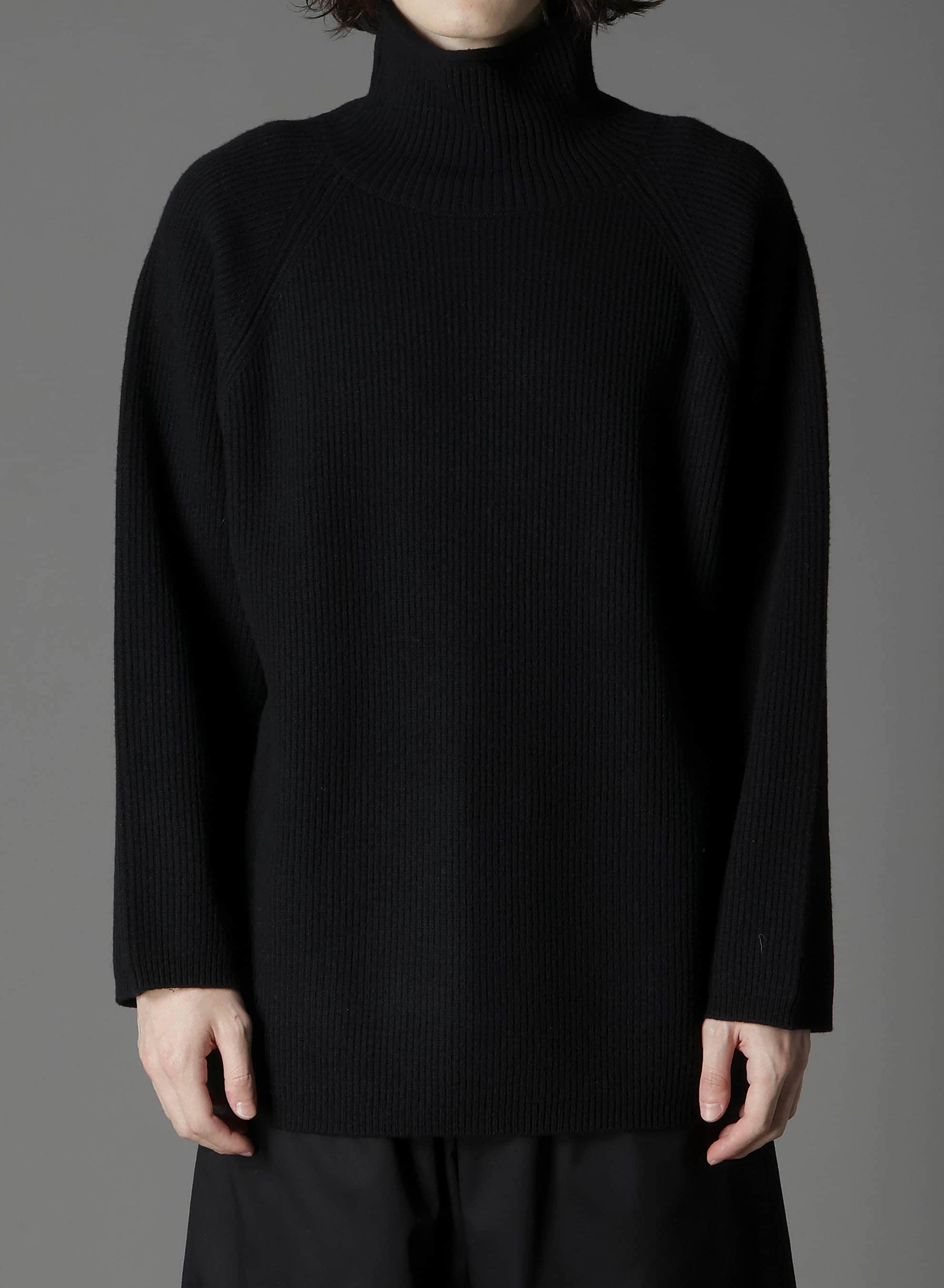FINE MERINO WOOL RAGLAN TURTLE NECK