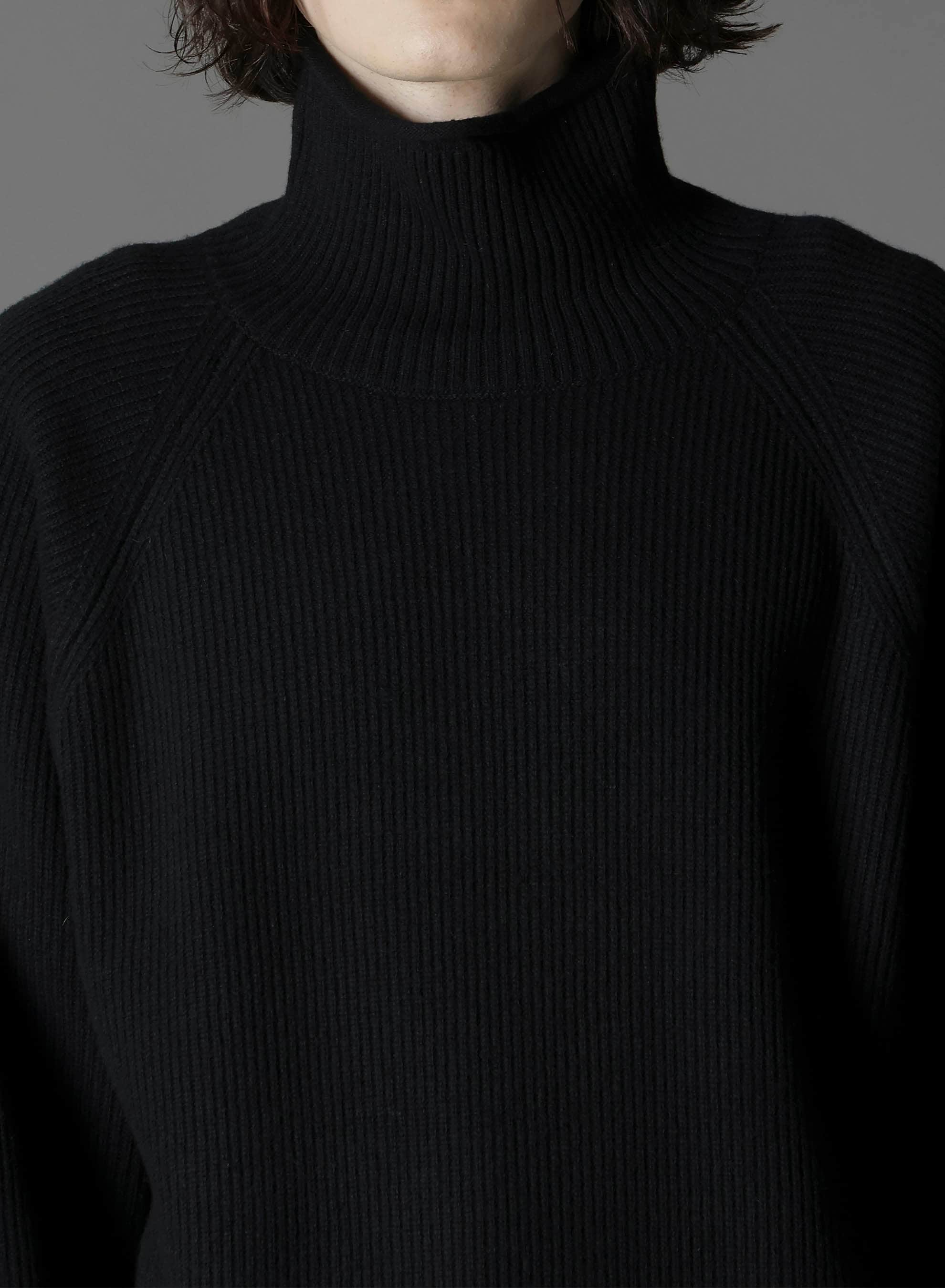 FINE MERINO WOOL RAGLAN TURTLE NECK