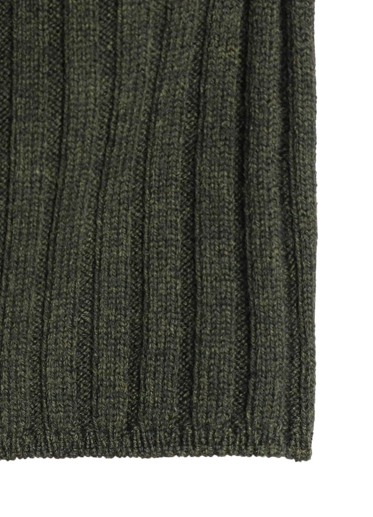 FINE MERINO WOOL RIBBED RAGLEN SHORT LENGTH TURTLE NECK