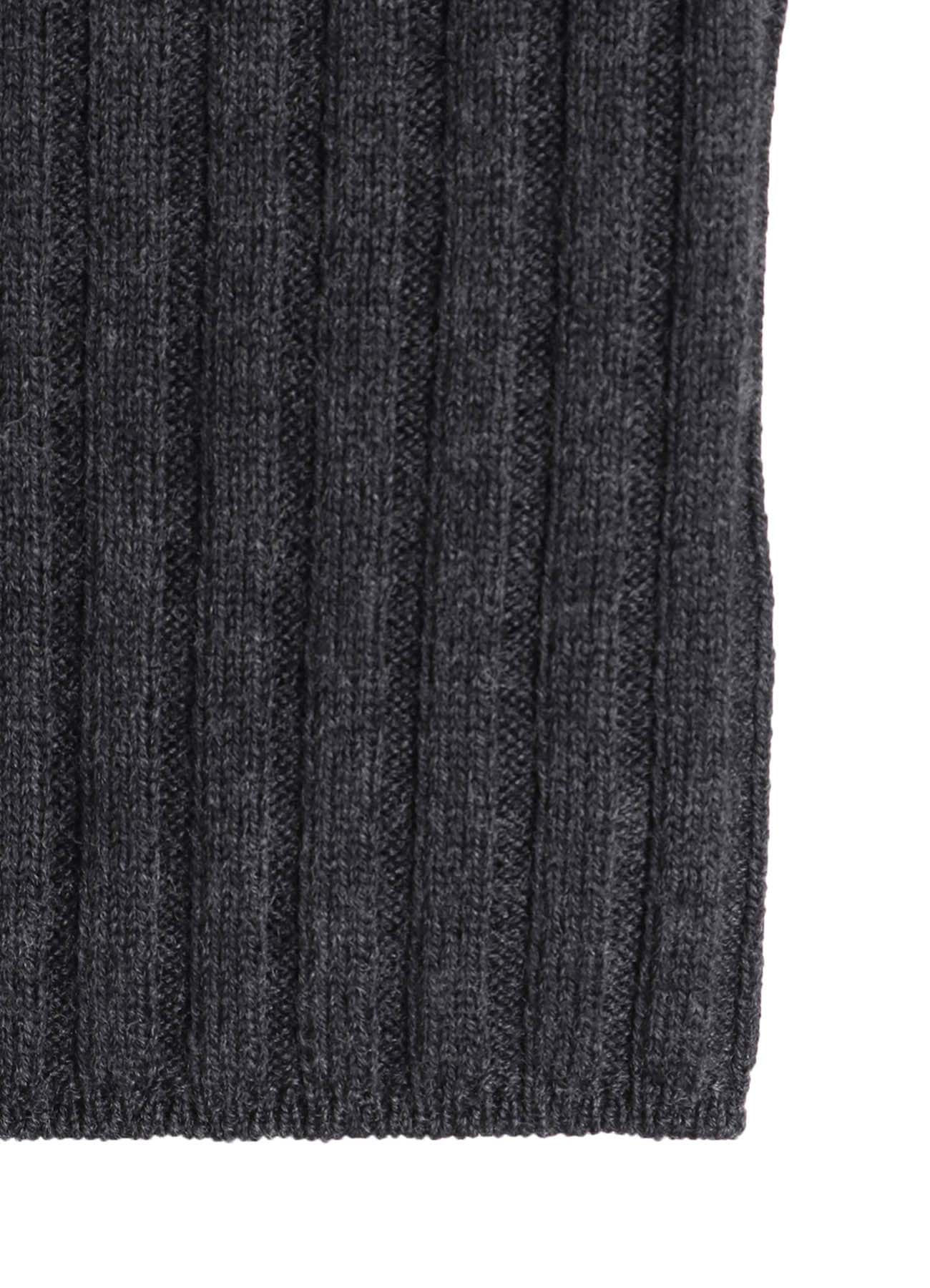 FINE MERINO WOOL RIBBED RAGLEN SHORT LENGTH TURTLE NECK