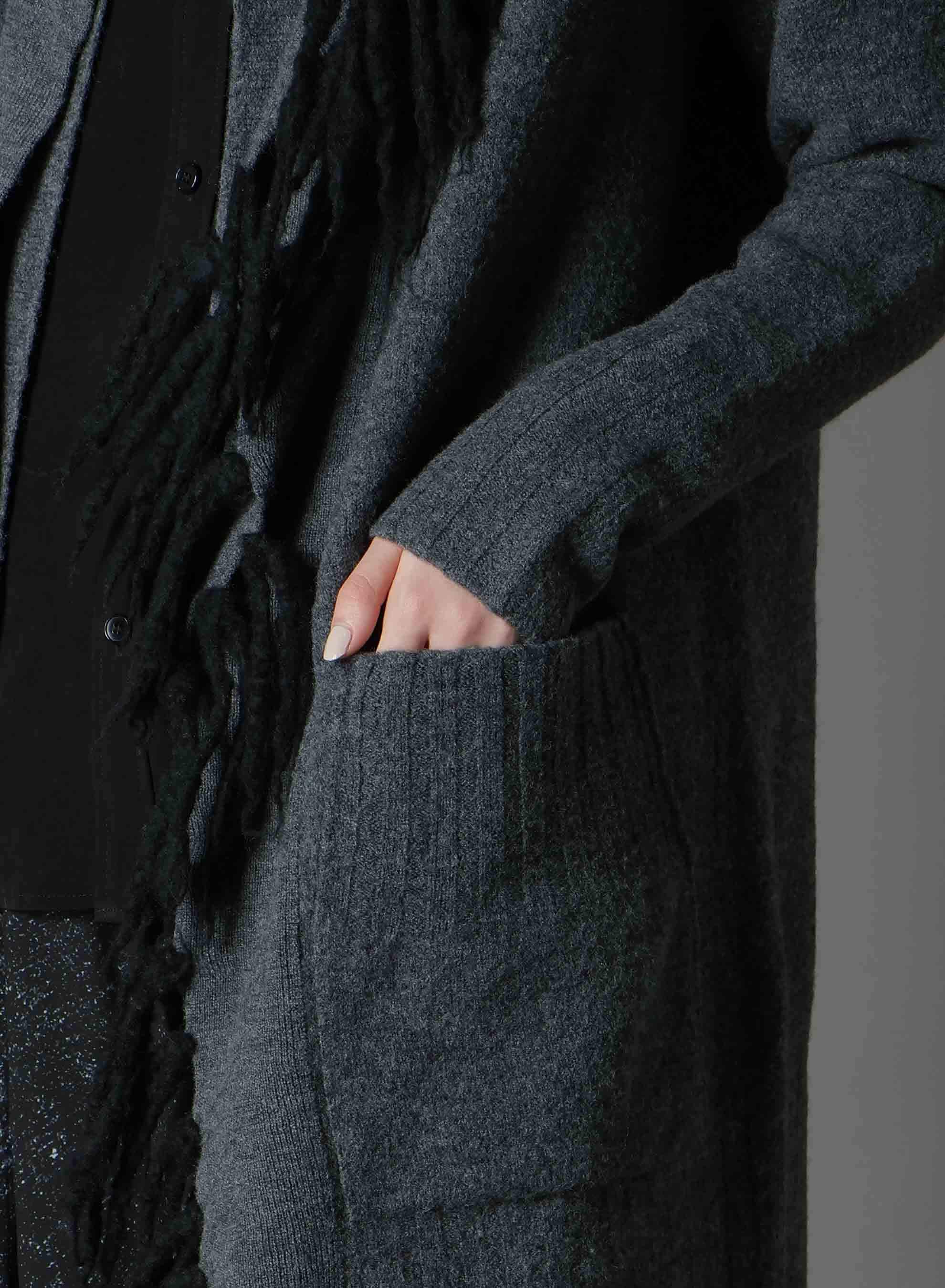 BoilMerinoWool FRINGE KNIT GOWN