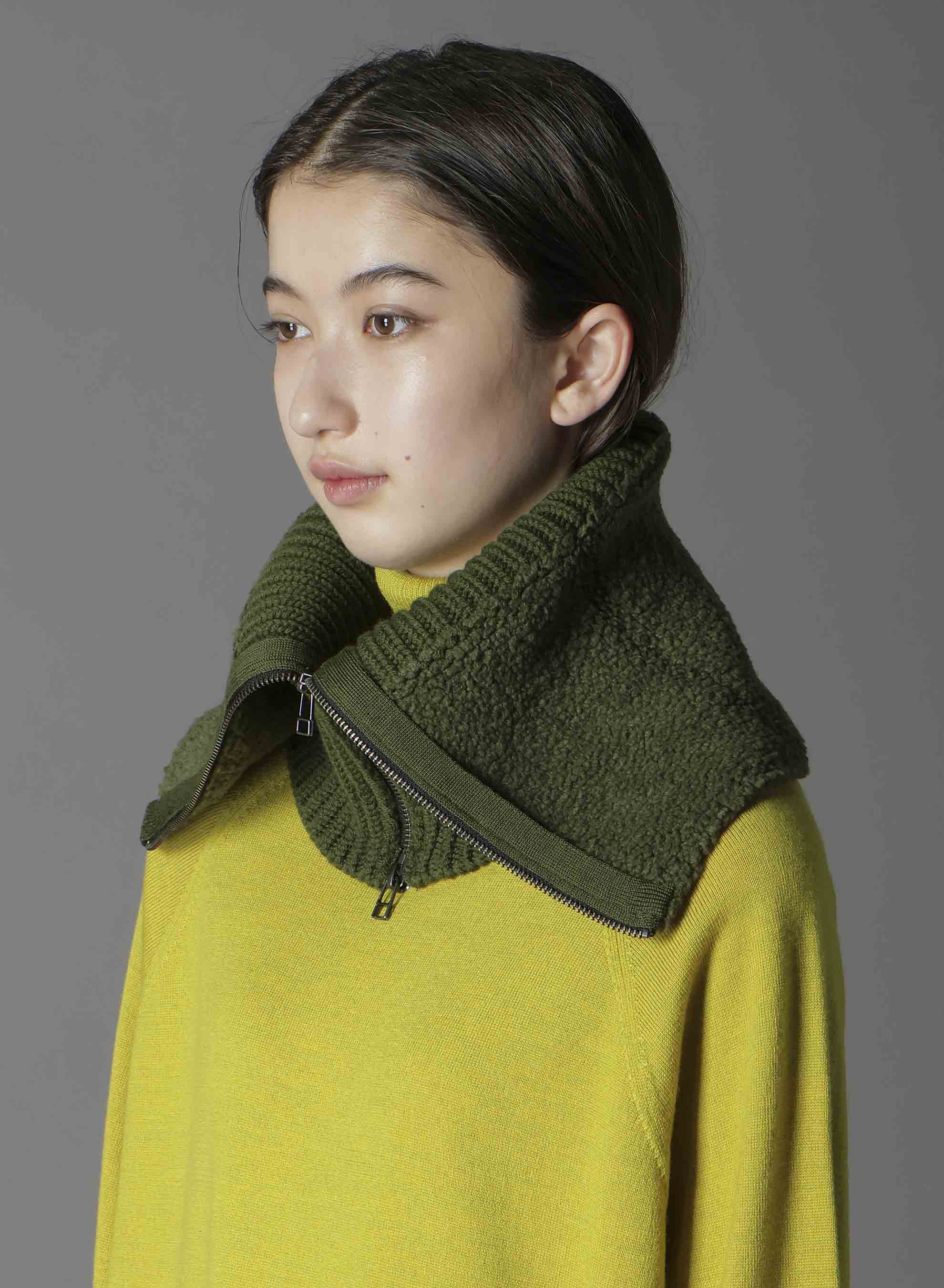 Wool boa+EX FineMerino Wool NECK WARMER