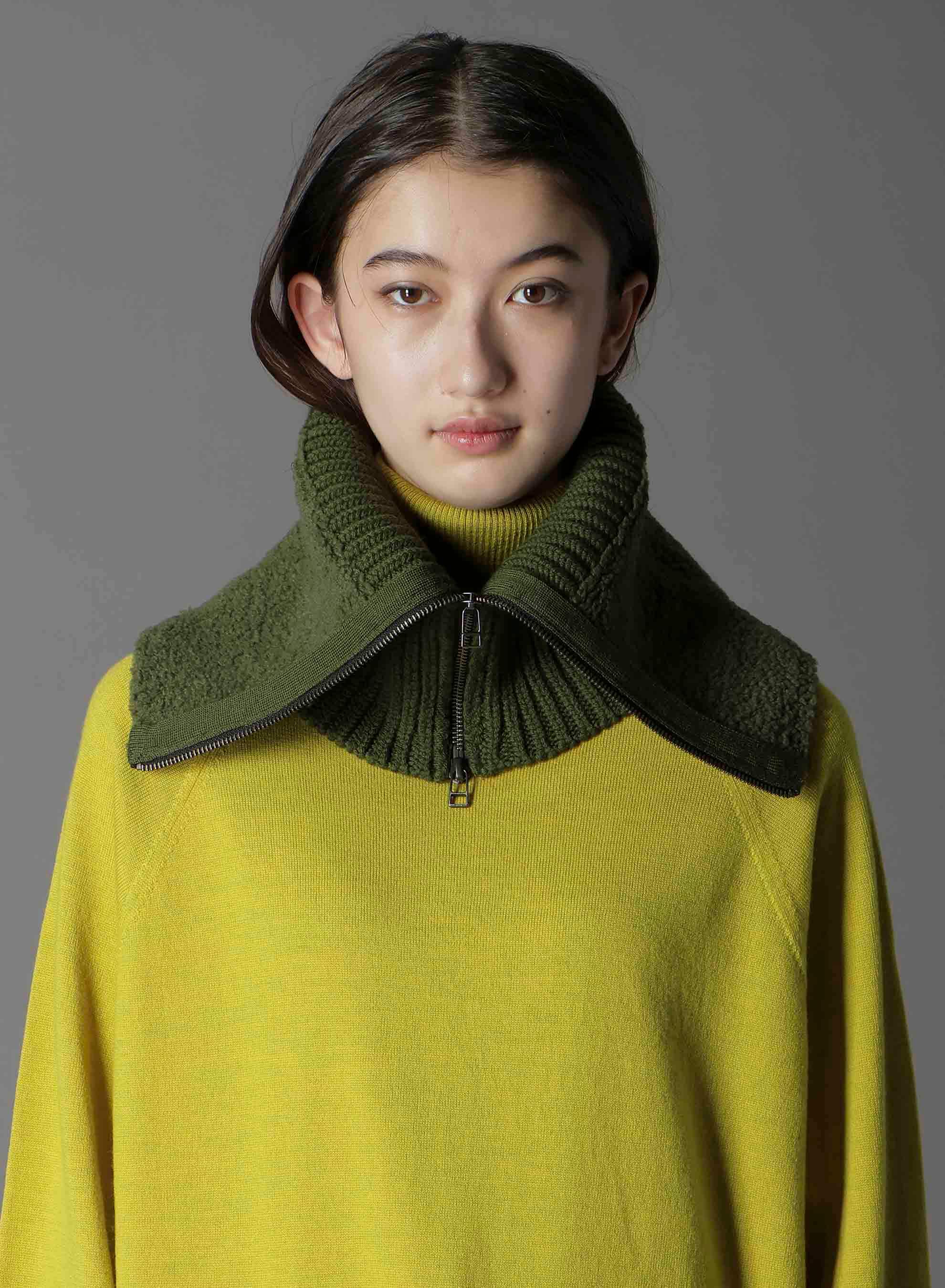 Wool boa+EX FineMerino Wool NECK WARMER