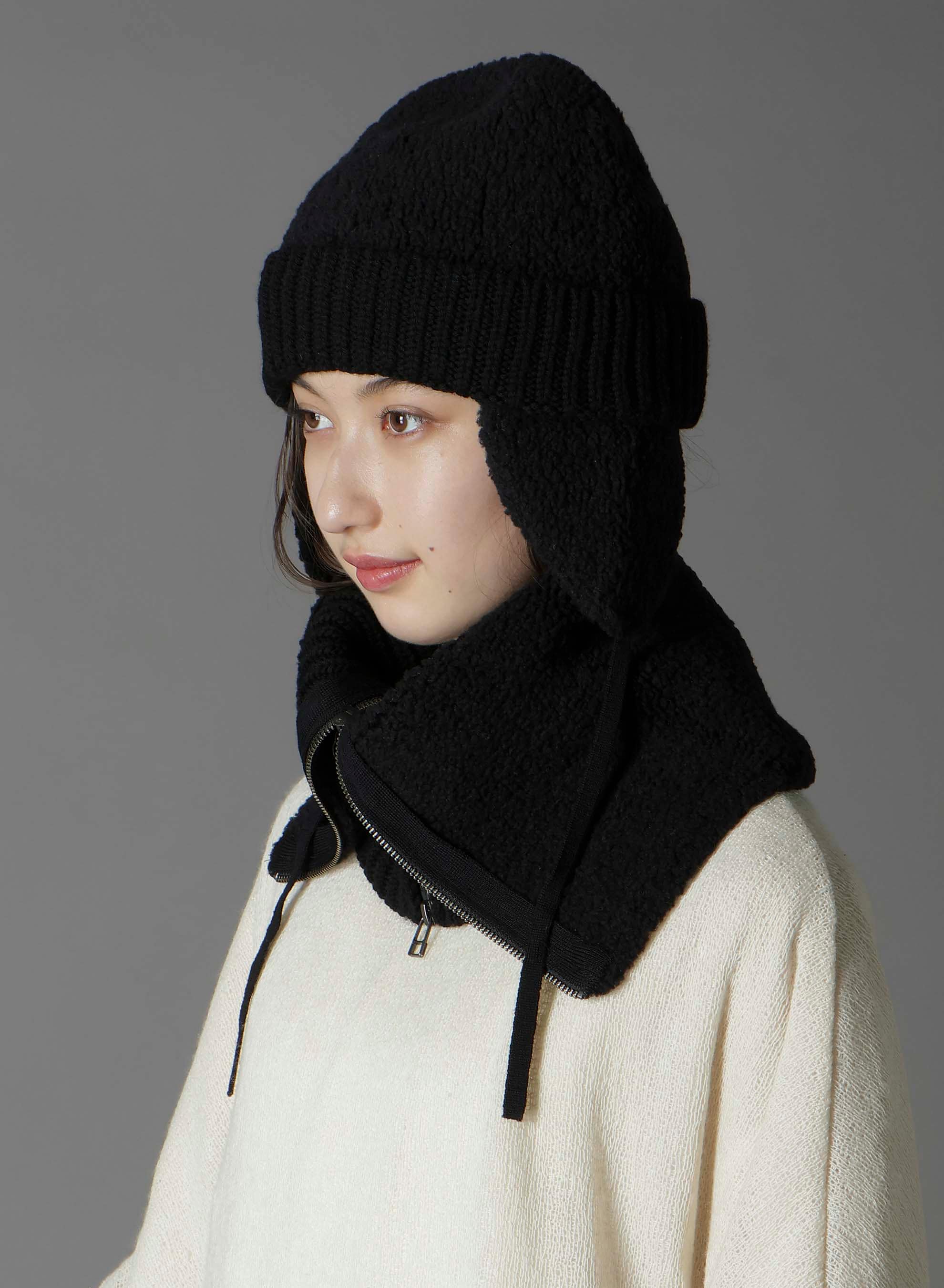 Wool boa+EX FineMerino Wool NECK WARMER