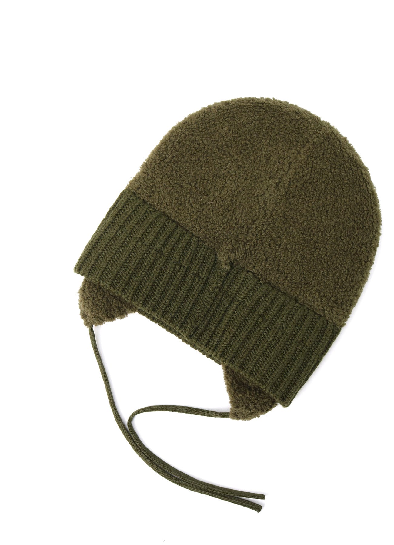 Wool boa+EX FineMerino Wool FLIGHT KNIT CAP