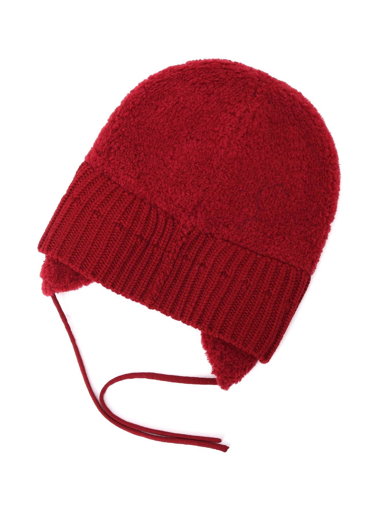 Wool boa+EX FineMerino Wool FLIGHT KNIT CAP