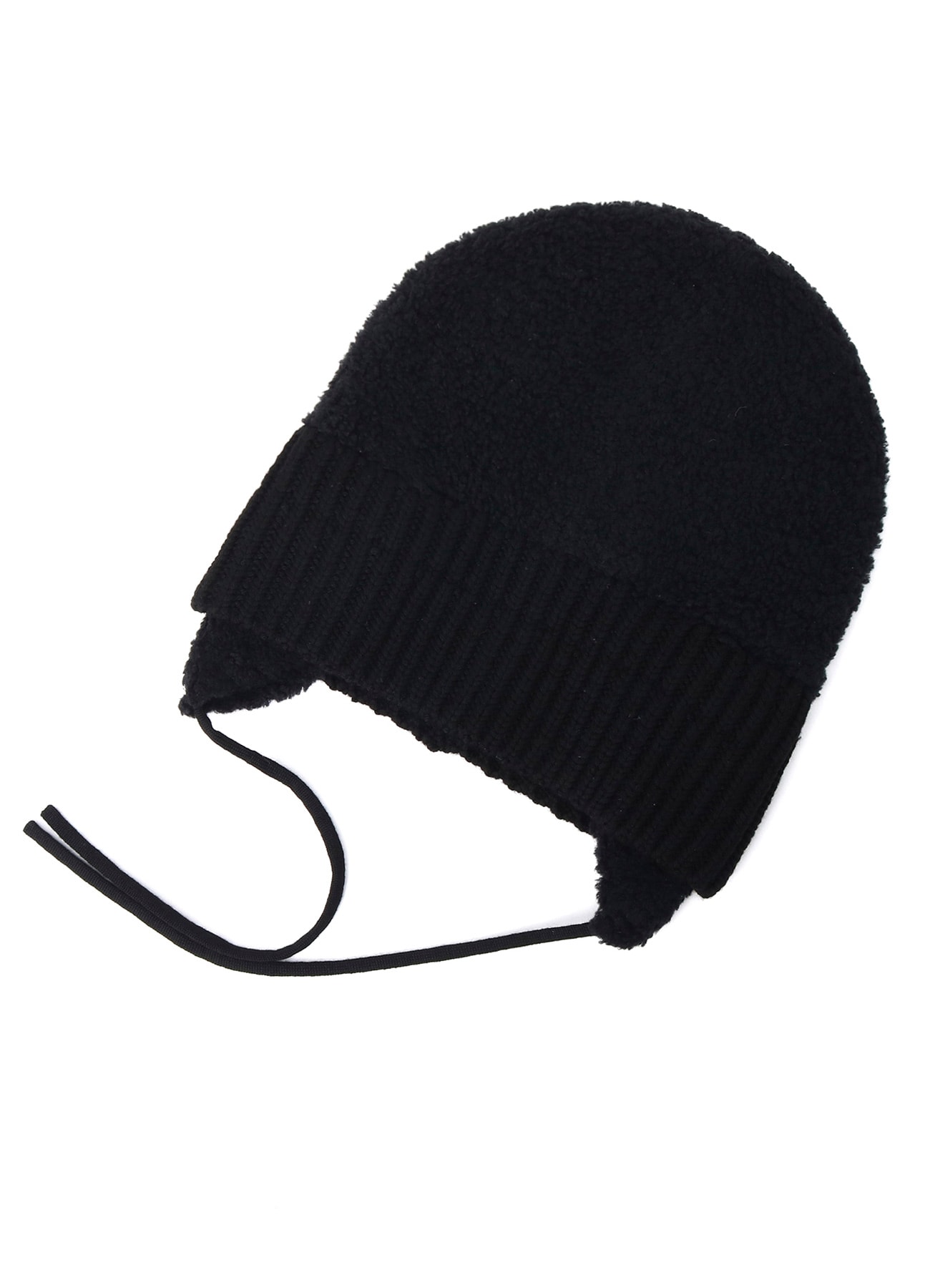 Wool boa+EX FineMerino Wool FLIGHT KNIT CAP