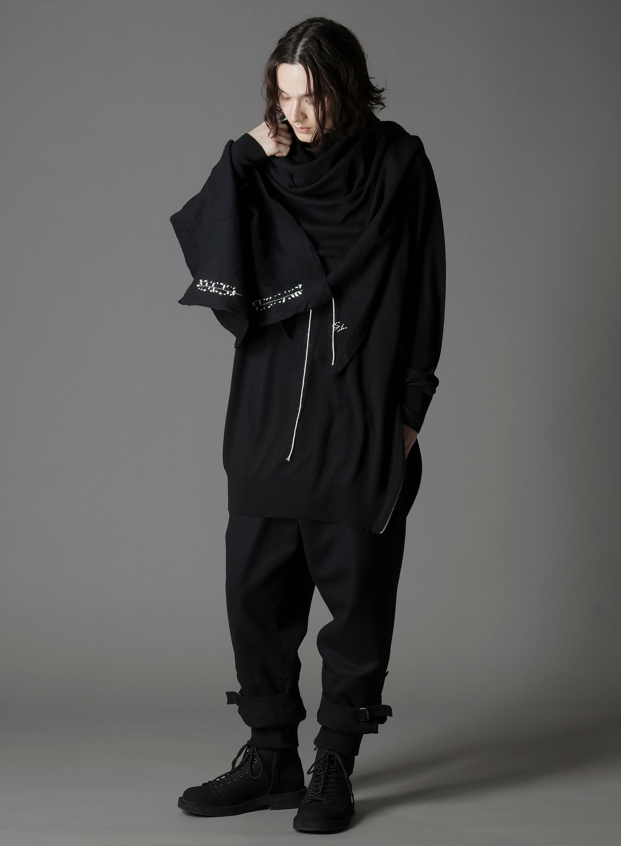 TETANY WOOL HAND STITCH SCARF