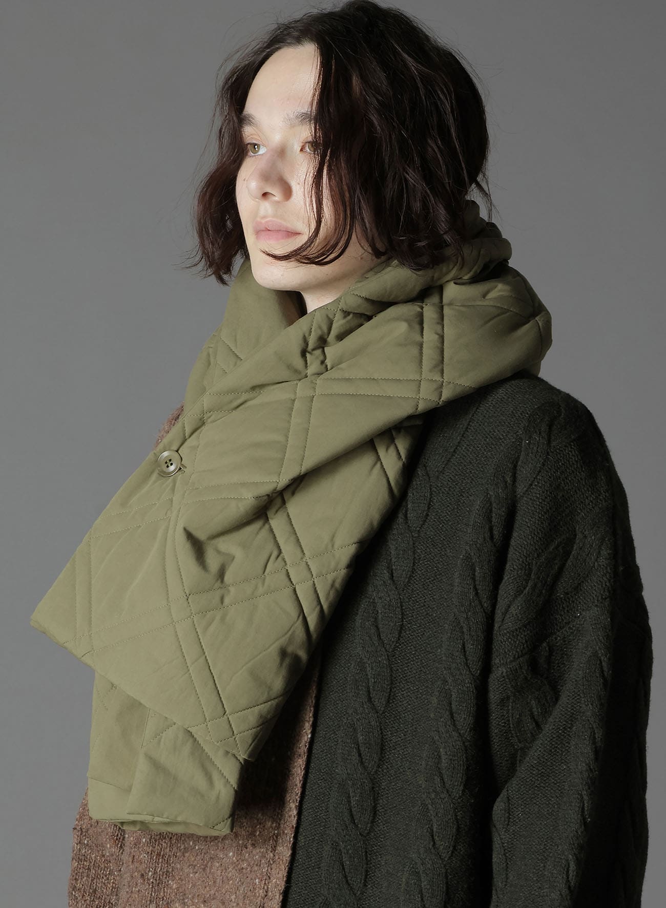 COTTON TYPEWRITER PADDED SCARF