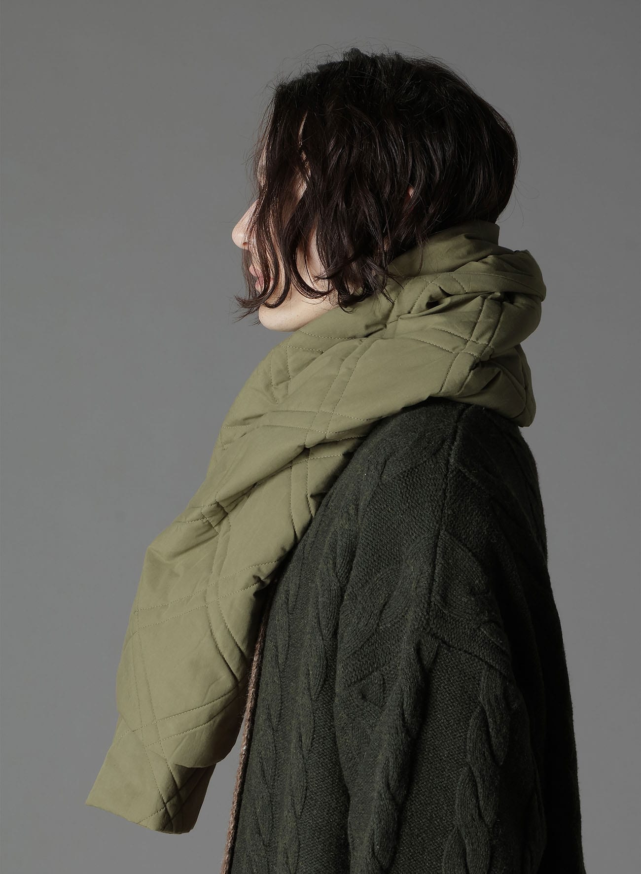 COTTON TYPEWRITER PADDED SCARF