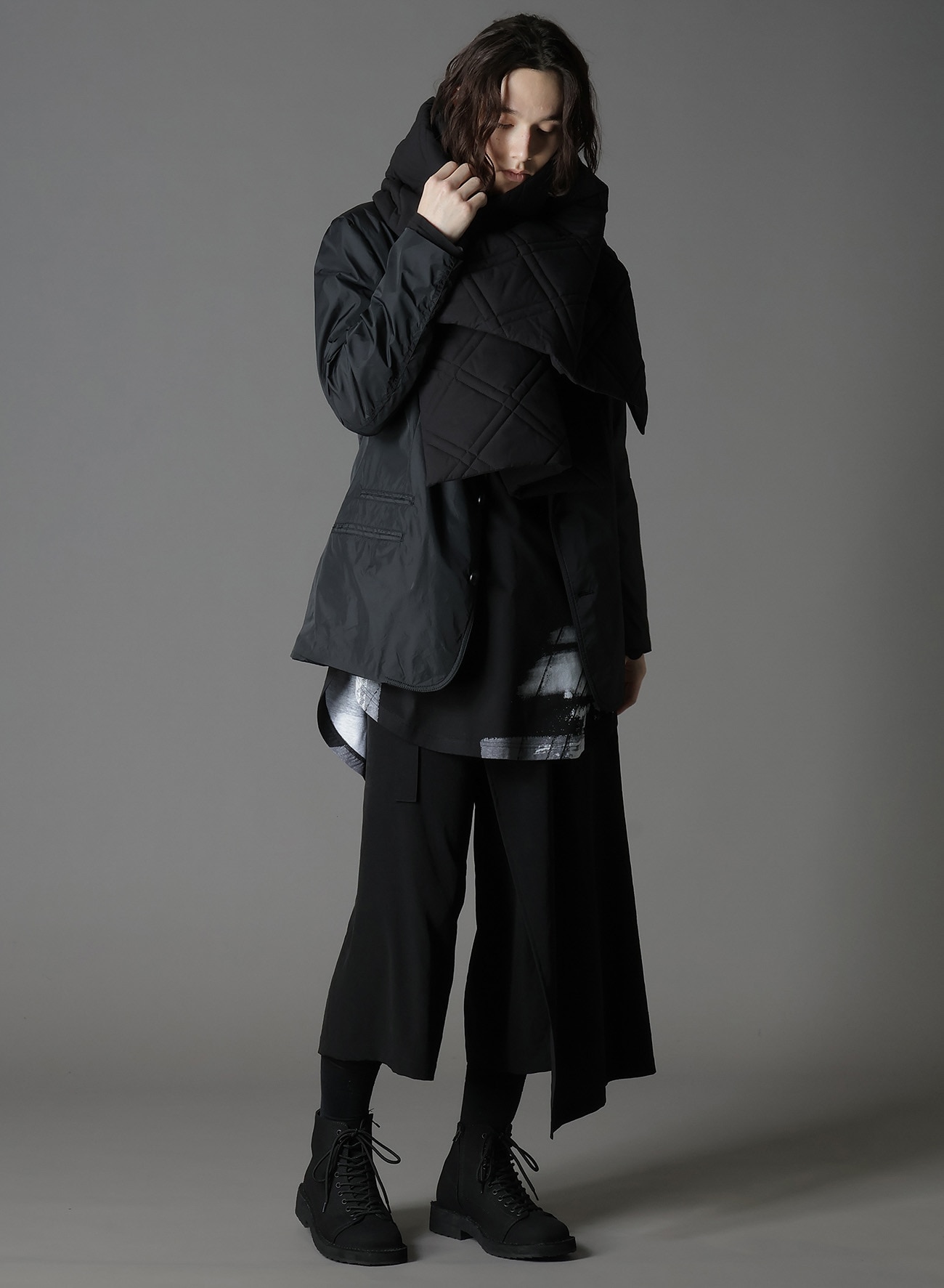 COTTON TYPEWRITER PADDED SCARF