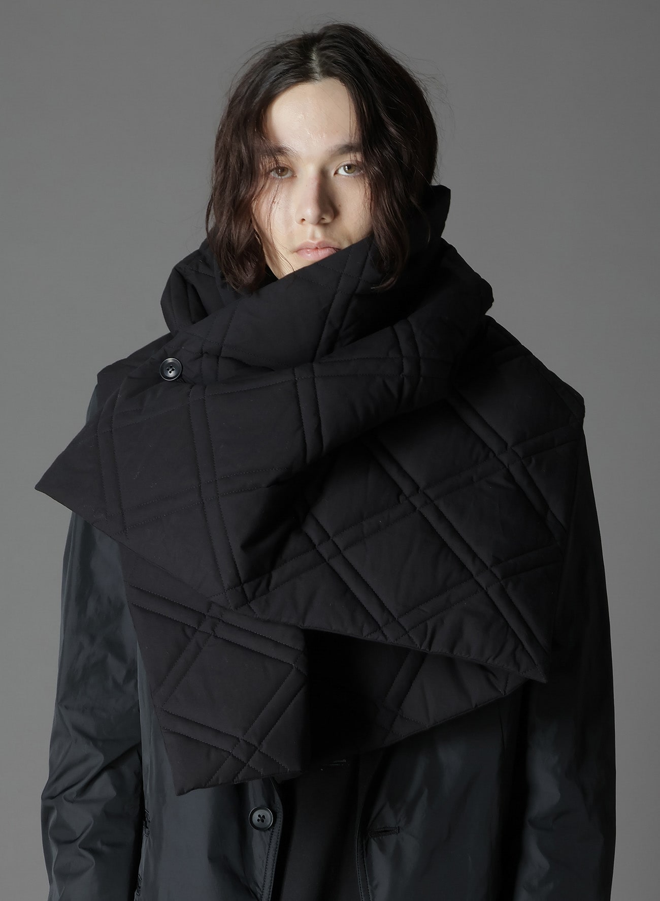 COTTON TYPEWRITER PADDED SCARF