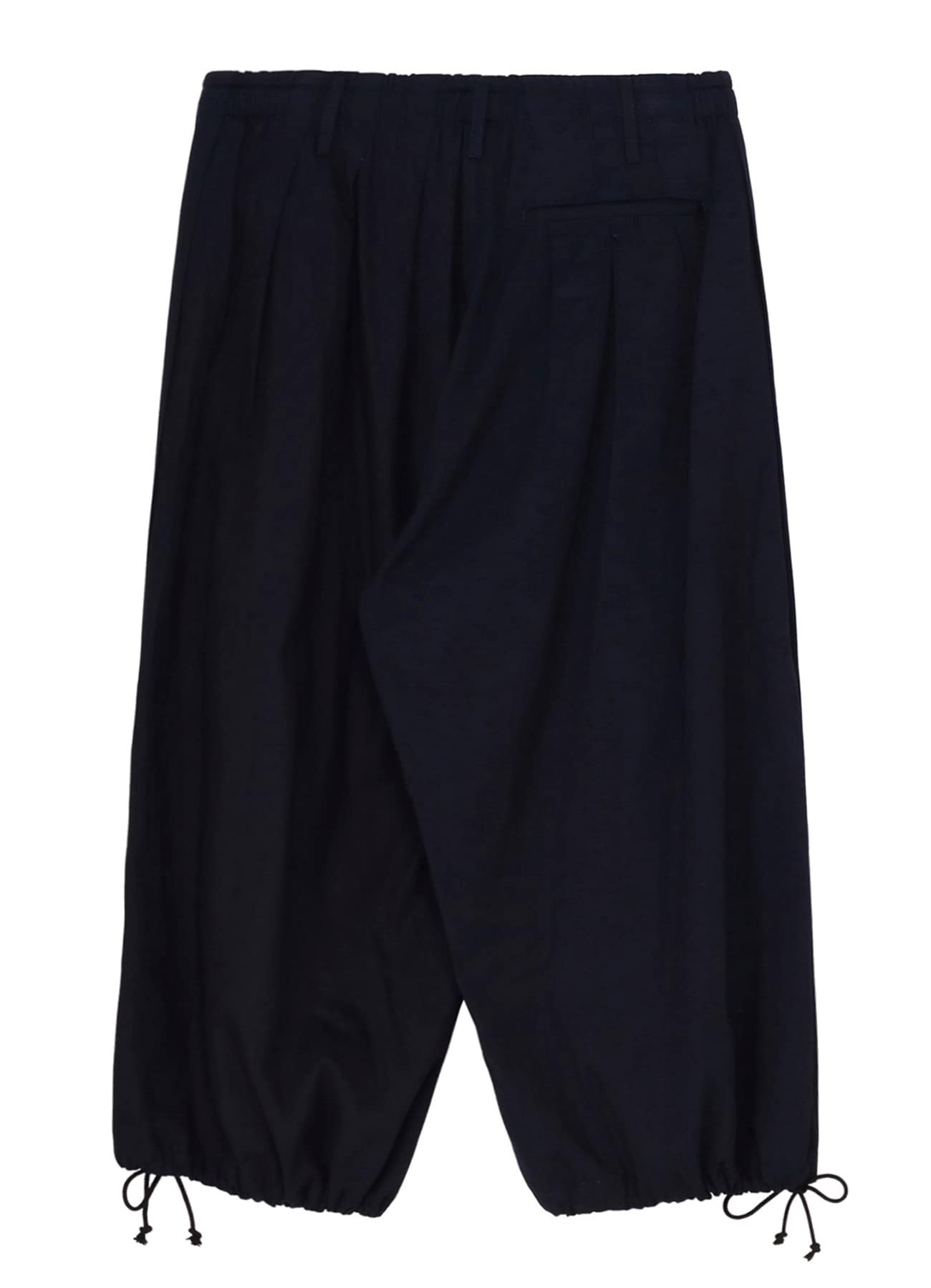 INDIGO DYED COTTON TWILL BALLOON PANTS
