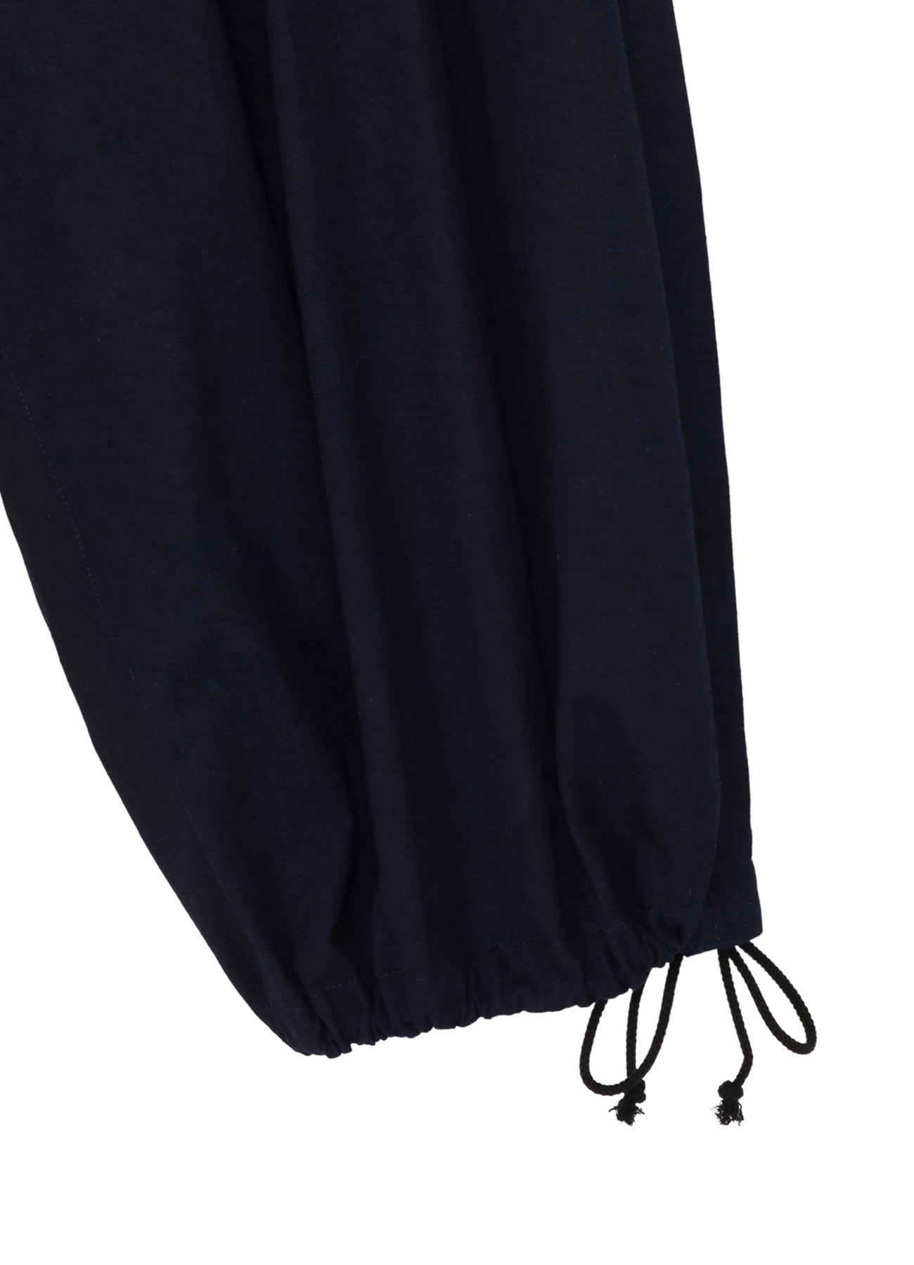 INDIGO DYED COTTON TWILL BALLOON PANTS