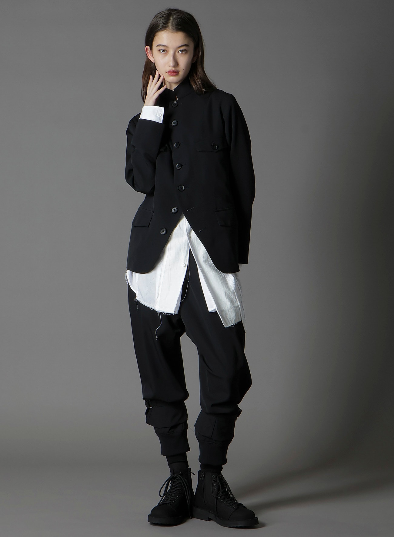 W/GABARDINE DOUBLE HEM RIB PANTS