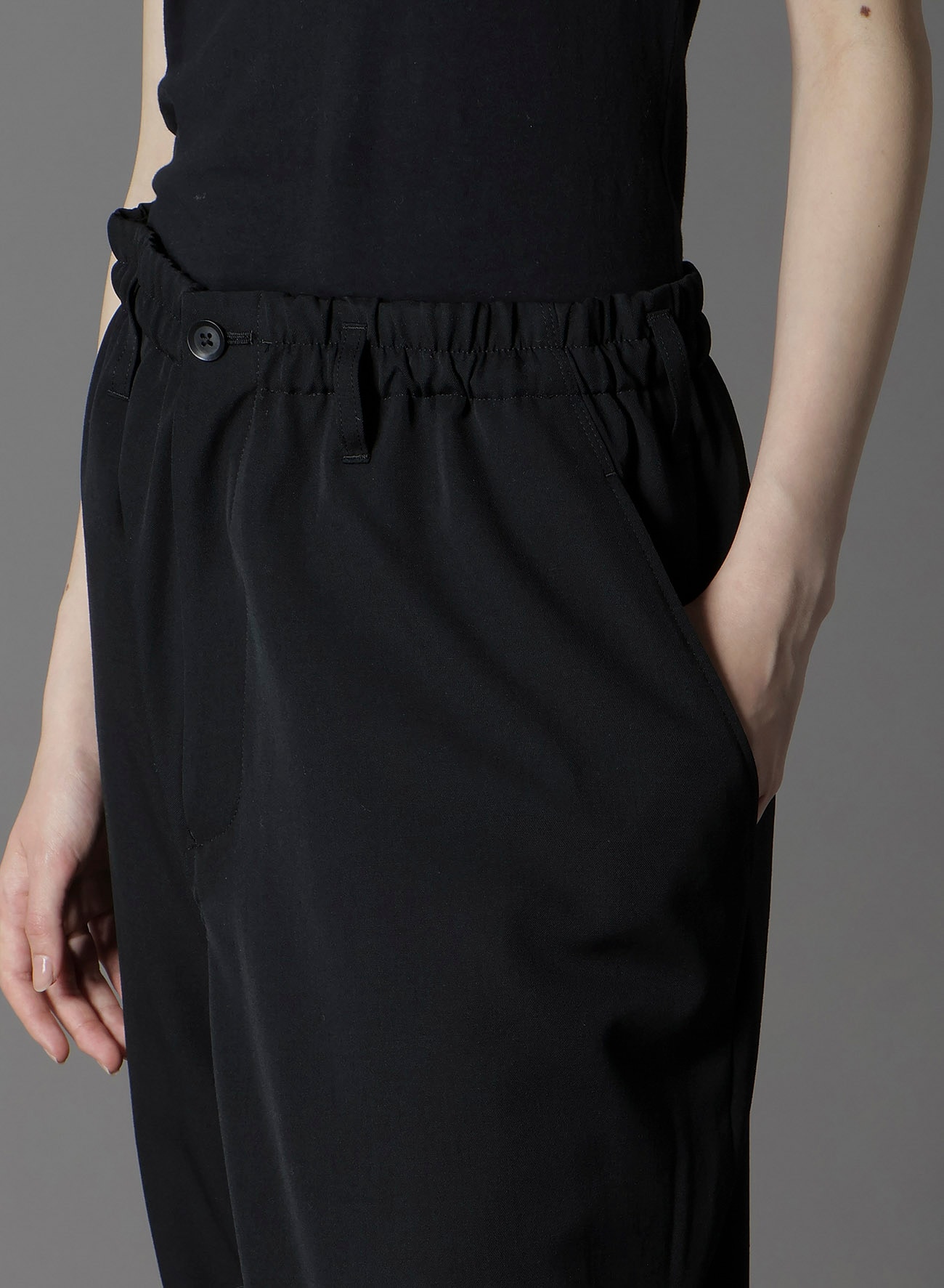 W/GABARDINE DOUBLE HEM RIB PANTS