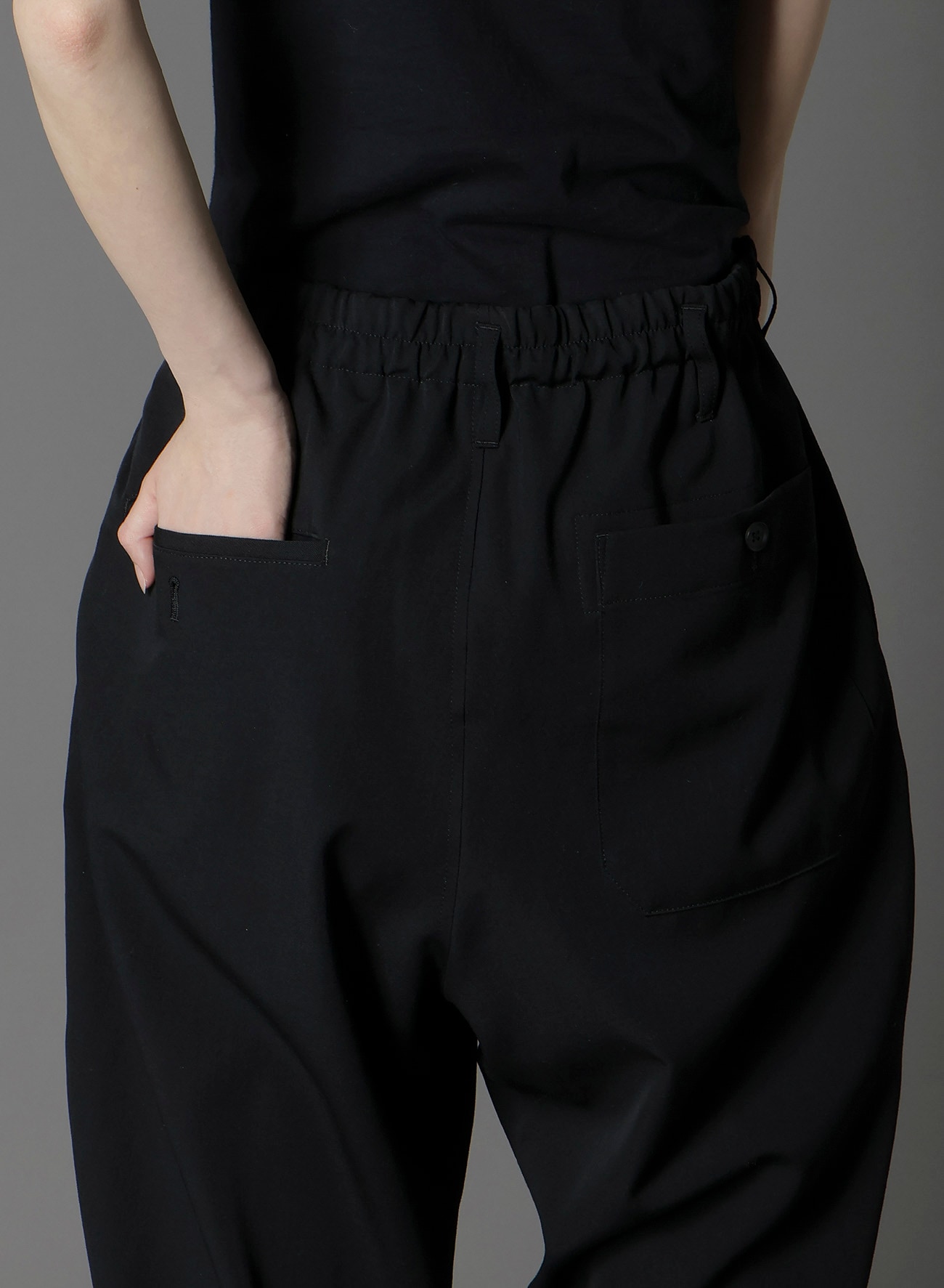 W/GABARDINE DOUBLE HEM RIB PANTS
