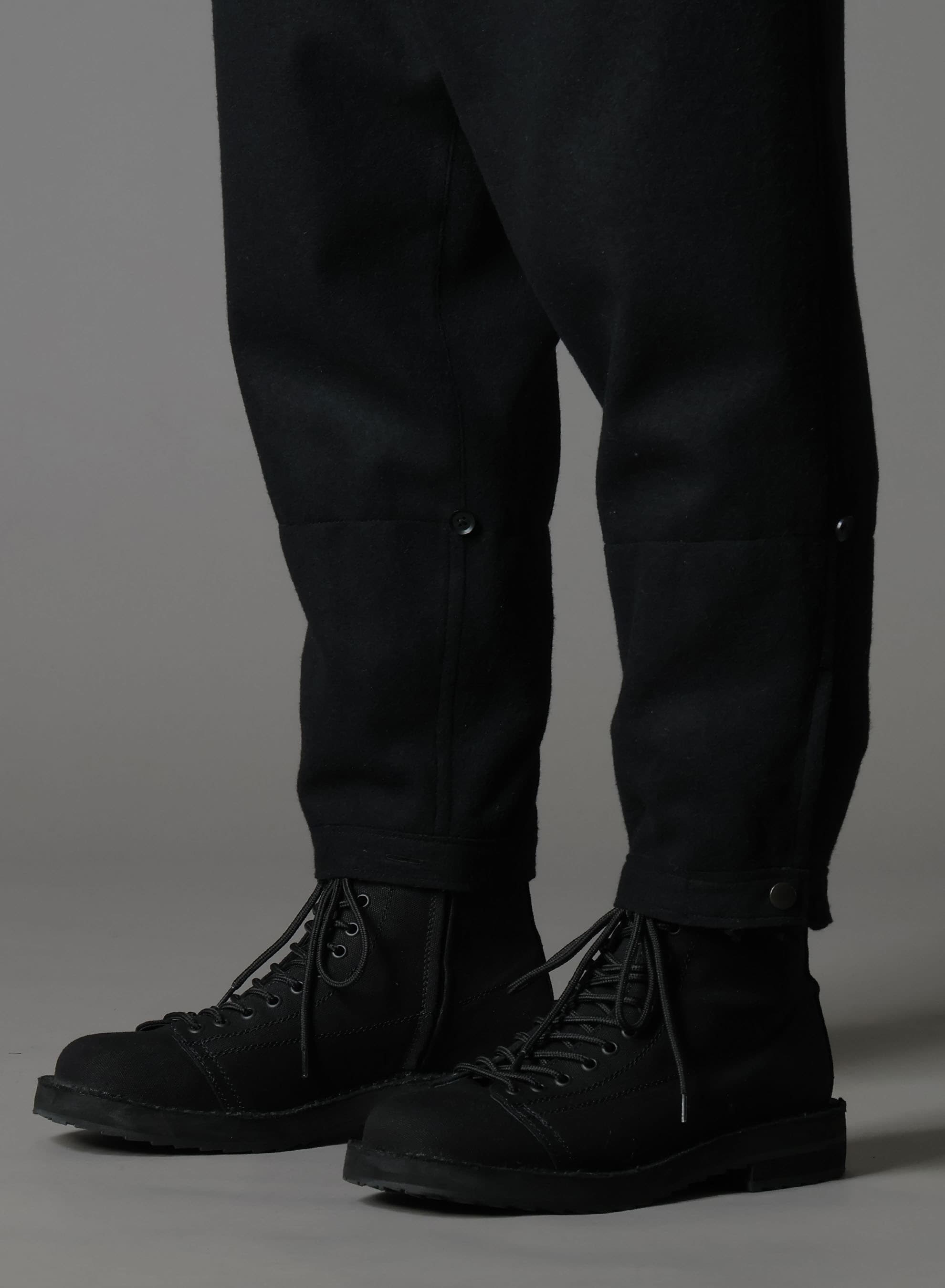 MELTON DOUBLE HEM RIB PANTS