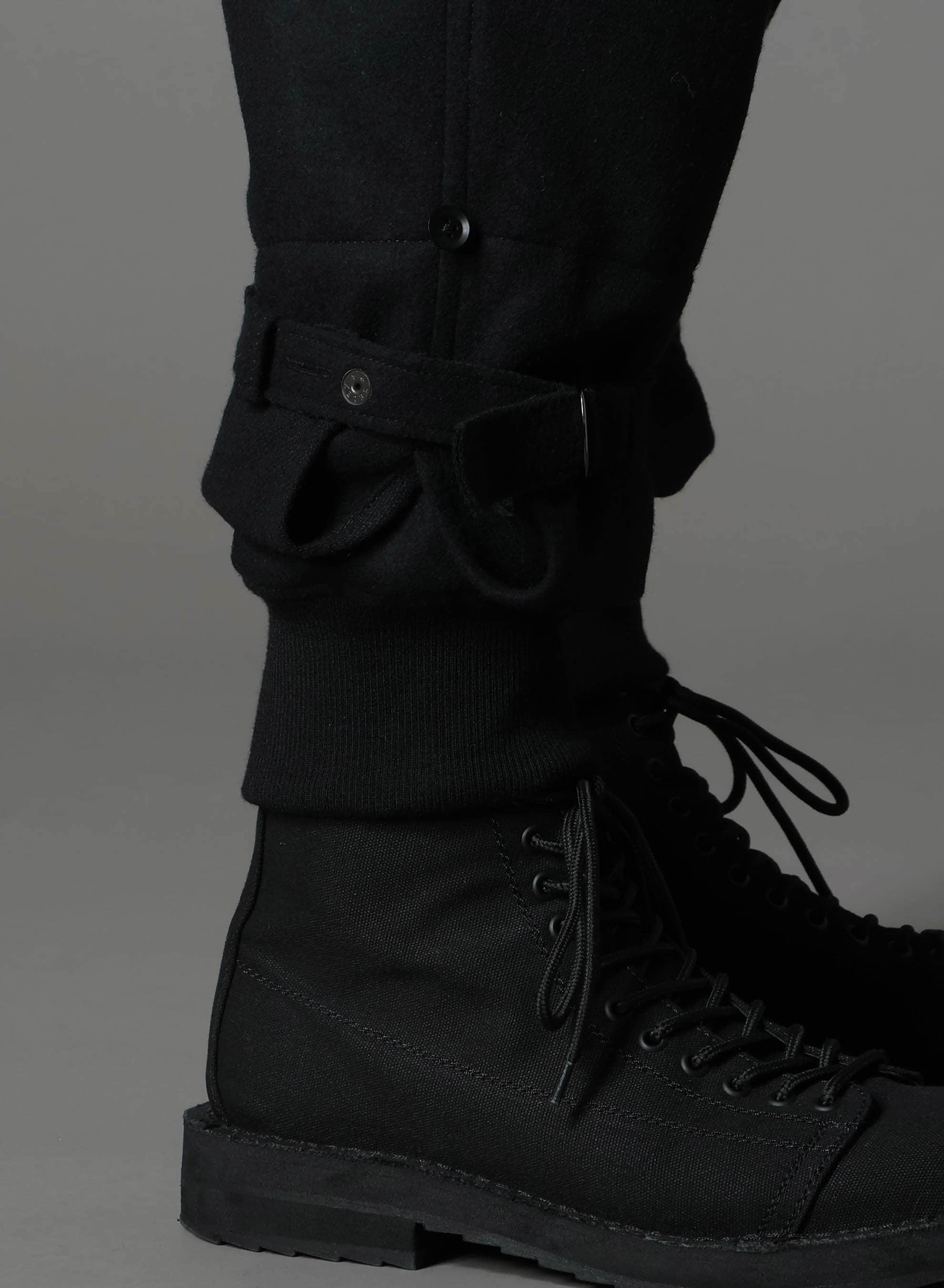 MELTON DOUBLE HEM RIB PANTS