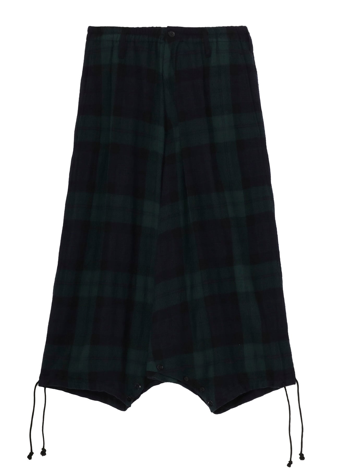 BIG REFINE  PLAID INSEAM BUTTON SAROUEL PANTS