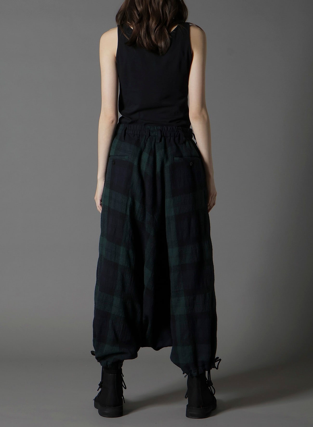 BIG REFINE  PLAID INSEAM BUTTON SAROUEL PANTS