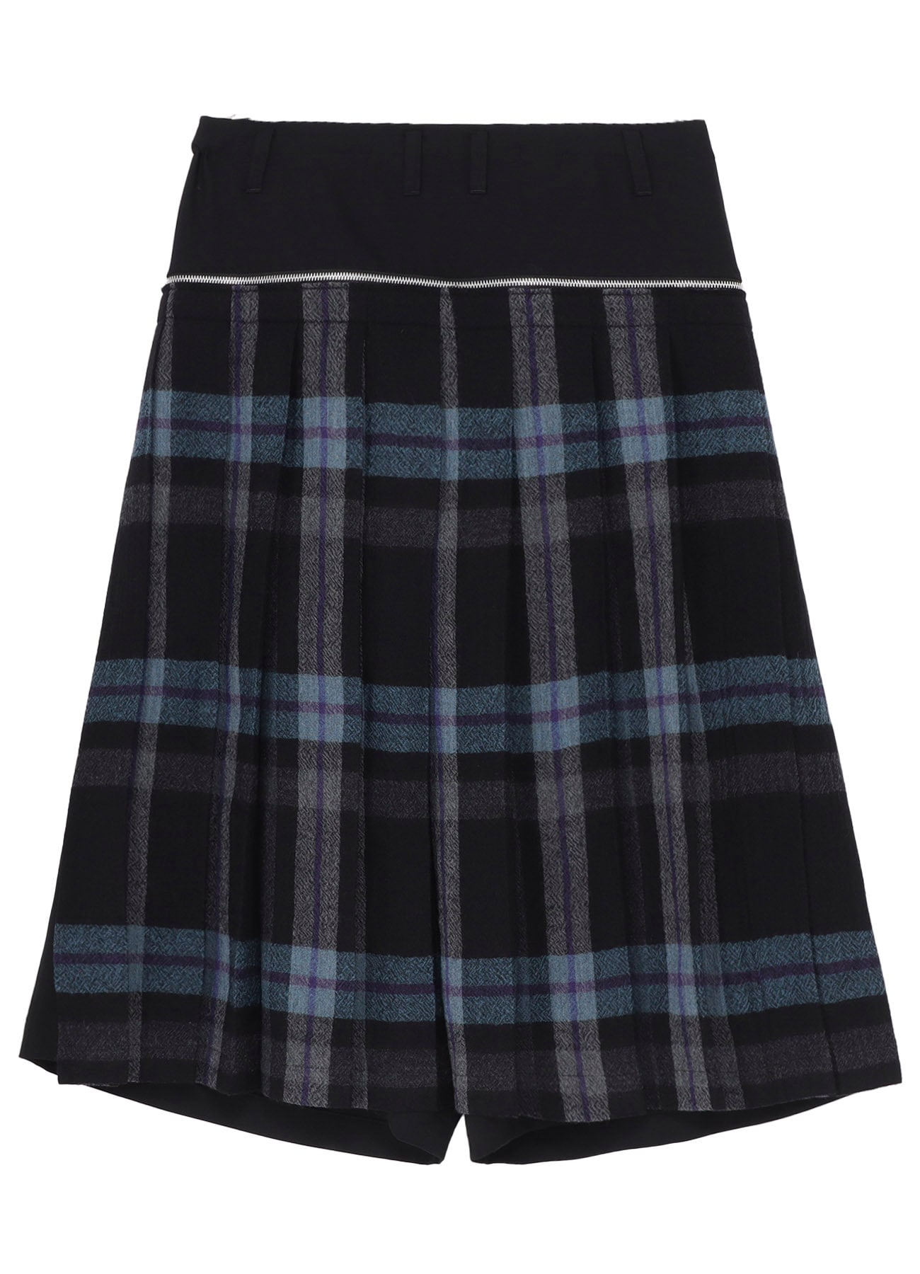 W/GABARDINE DOUBLE GAUZE PLEATED HALF PANTS