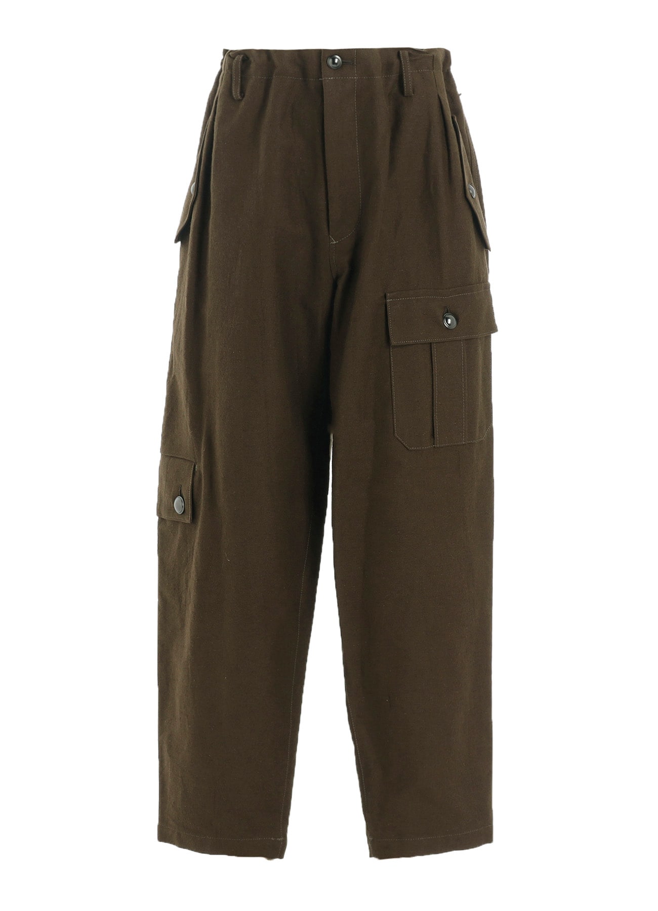 COTTON FLAX MOLESKIN POCKET SLIM PANTS