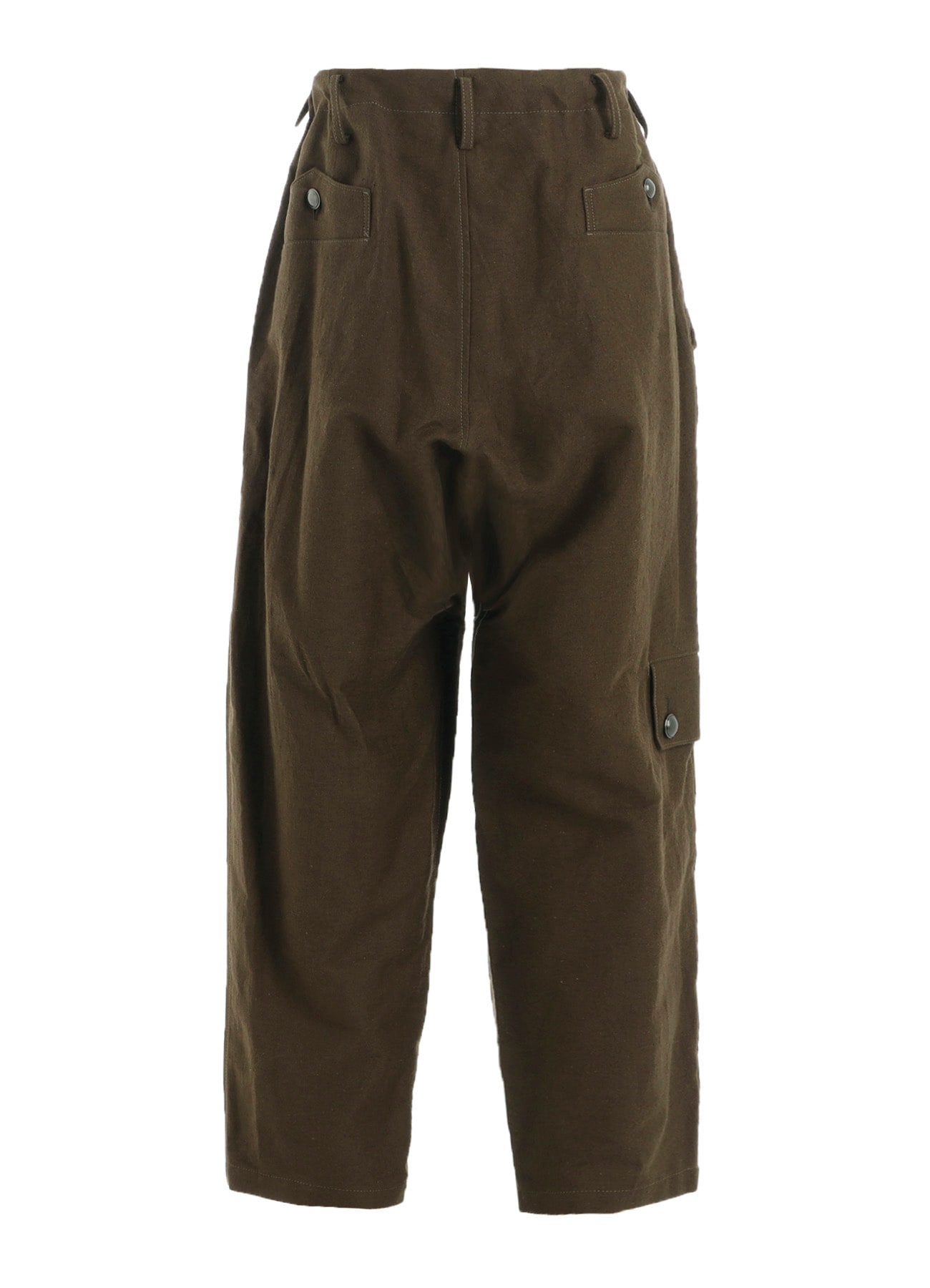 COTTON FLAX MOLESKIN POCKET SLIM PANTS