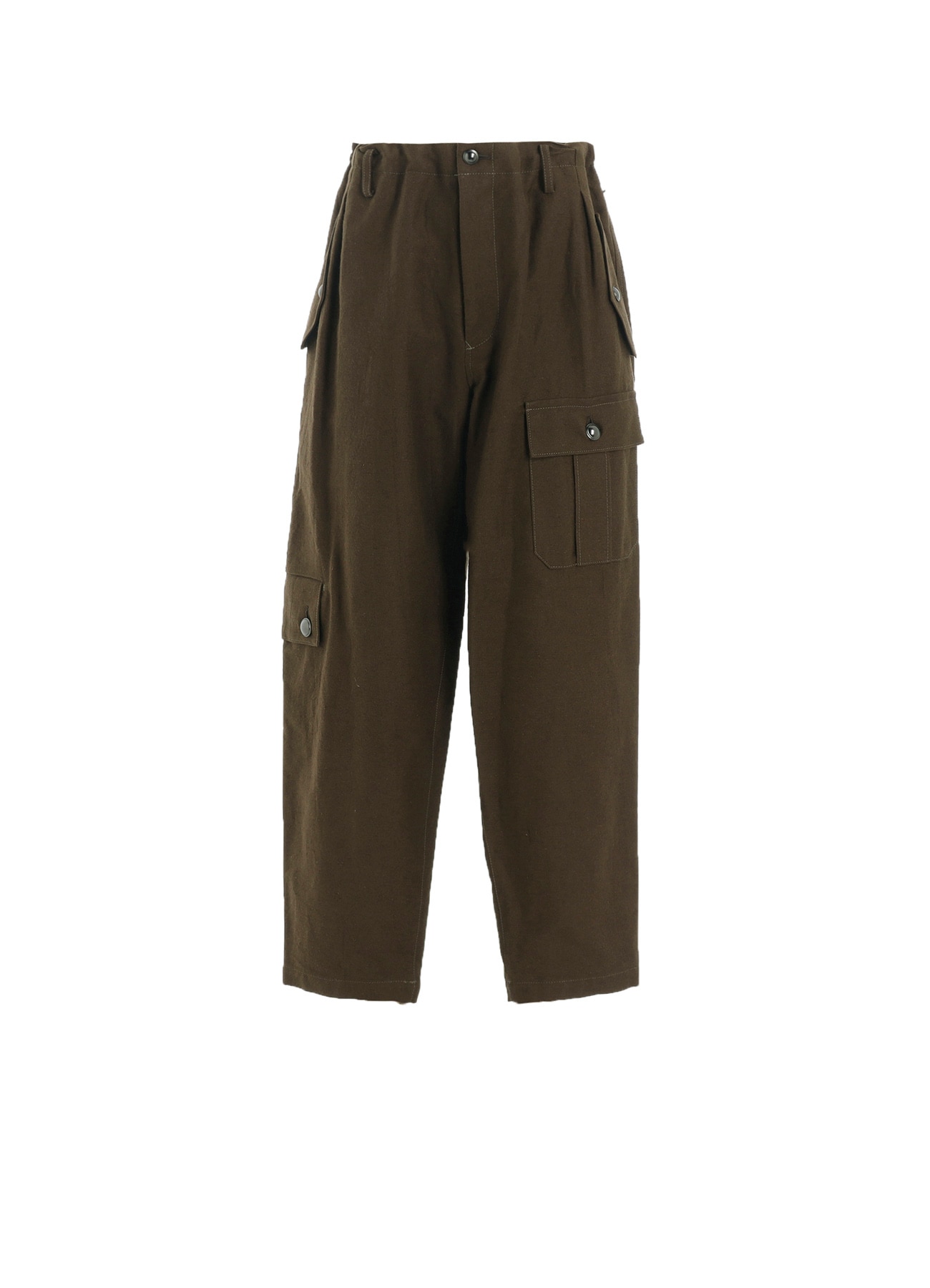COTTON FLAX MOLESKIN POCKET SLIM PANTS