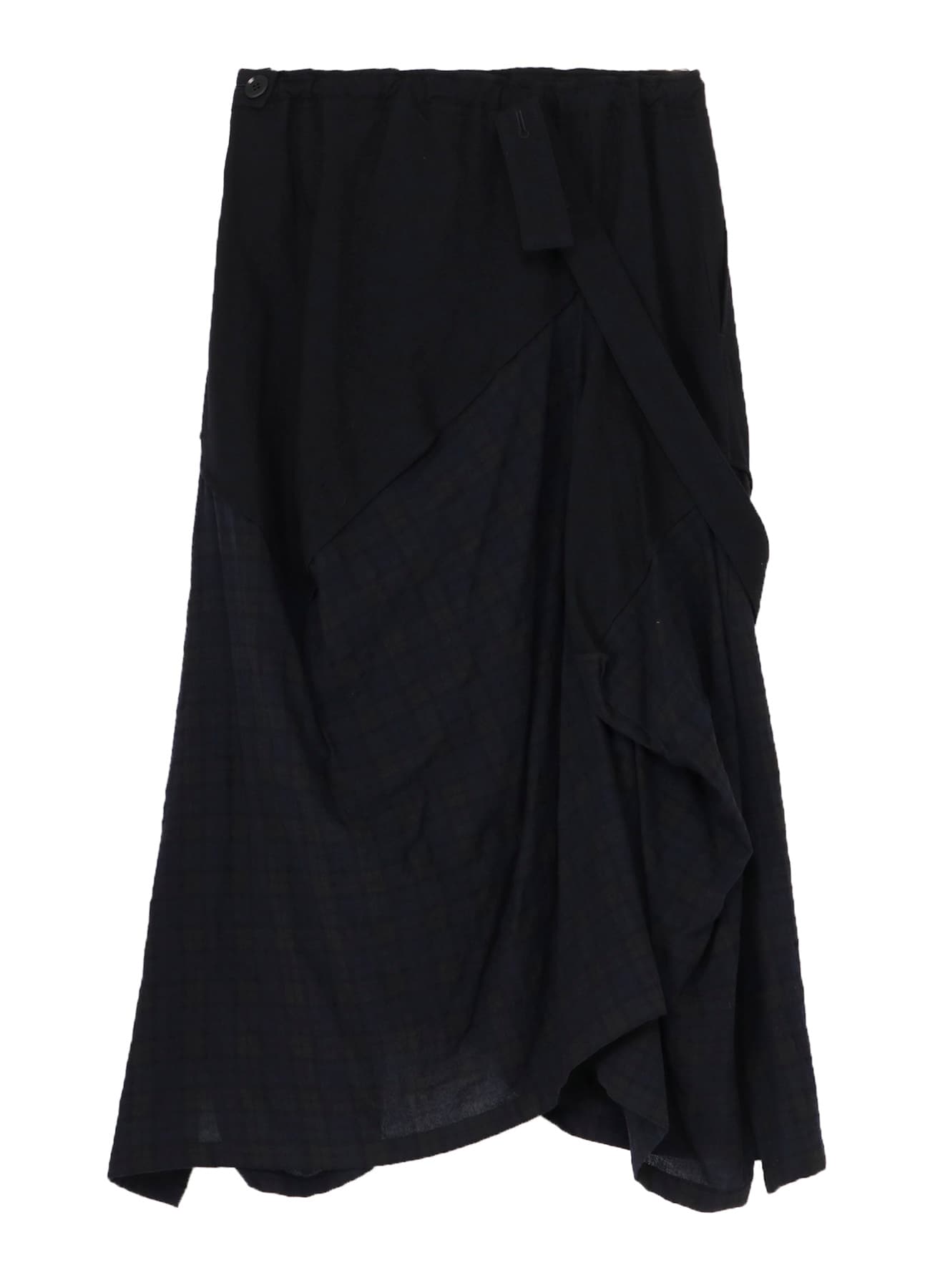 REFINE  PLAID + REFINE GAUZE SQUARE SKIRT