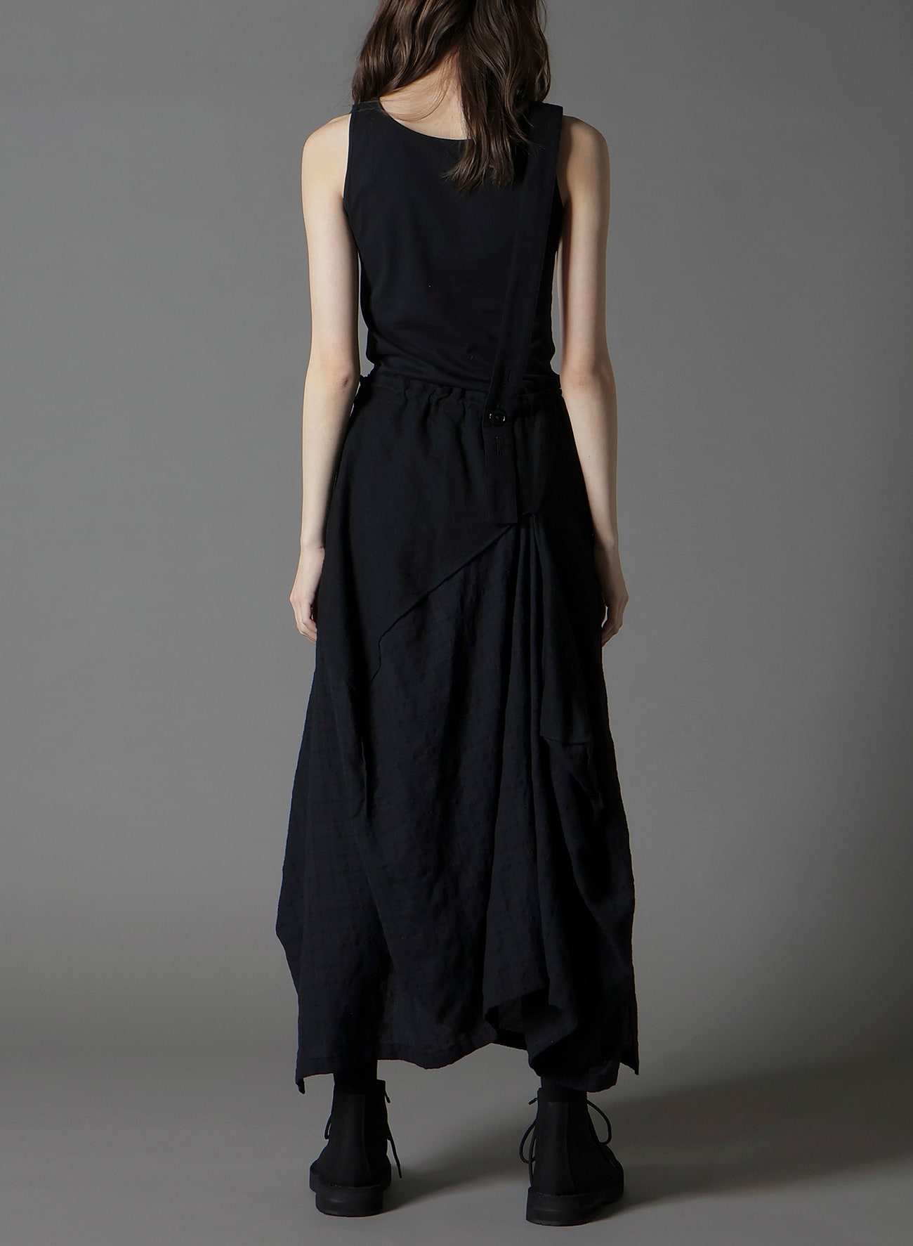 REFINE  PLAID + REFINE GAUZE SQUARE SKIRT