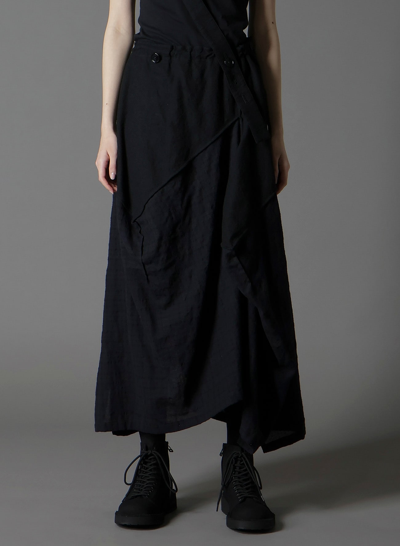 REFINE  PLAID + REFINE GAUZE SQUARE SKIRT