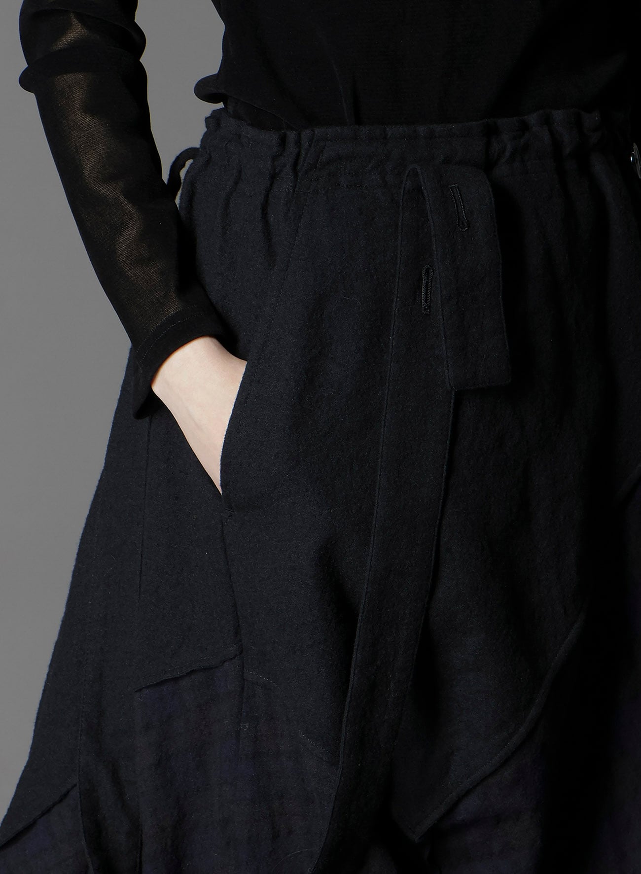 REFINE  PLAID + REFINE GAUZE SQUARE SKIRT