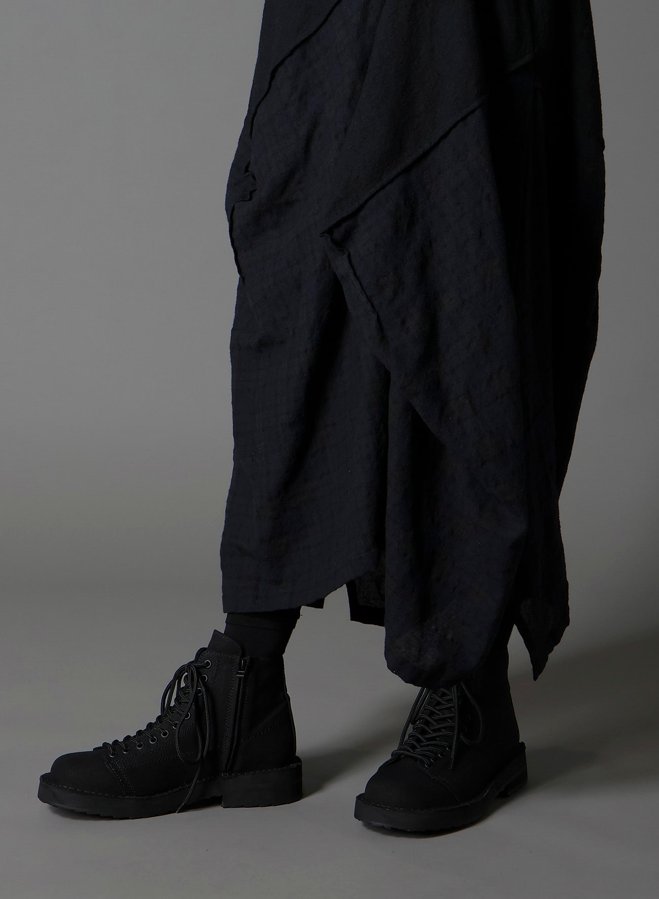REFINE  PLAID + REFINE GAUZE SQUARE SKIRT