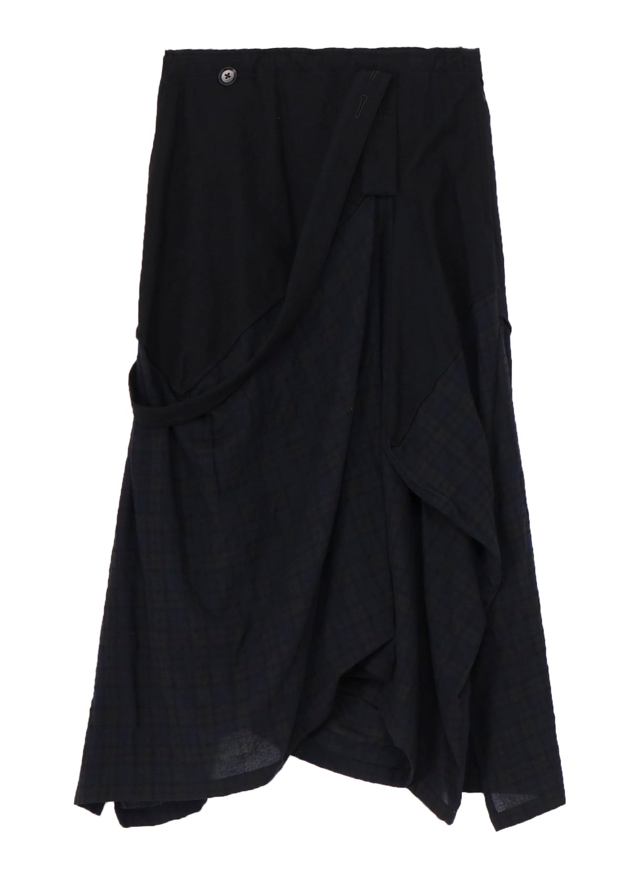 REFINE  PLAID + REFINE GAUZE SQUARE SKIRT