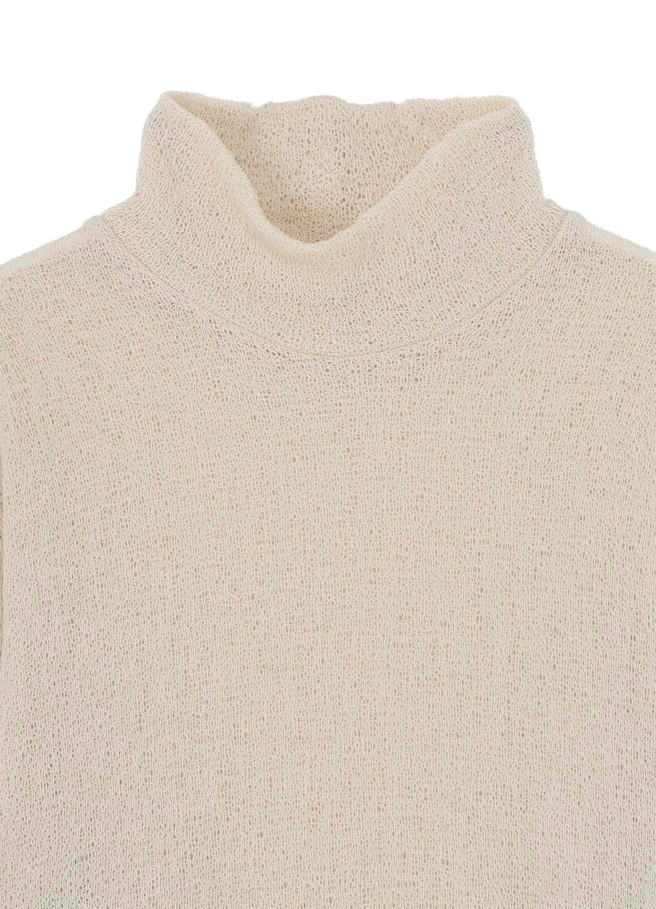 SPIDER WEB KNIT BIG TURTLENECK T-SHIRT