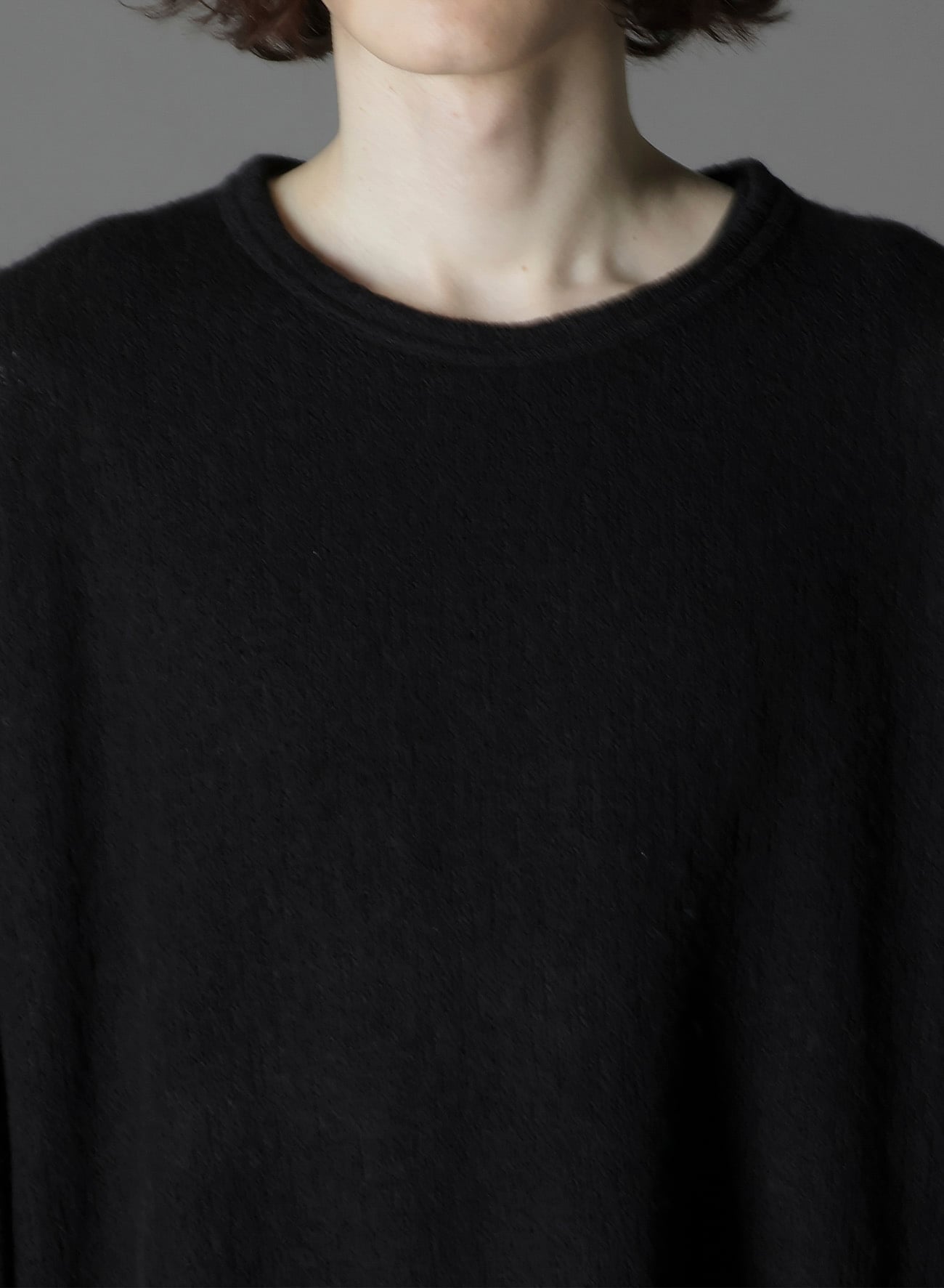 SPIDER WEB KNIT HEM JUMBO LONG SLEEVED T-SHIRT