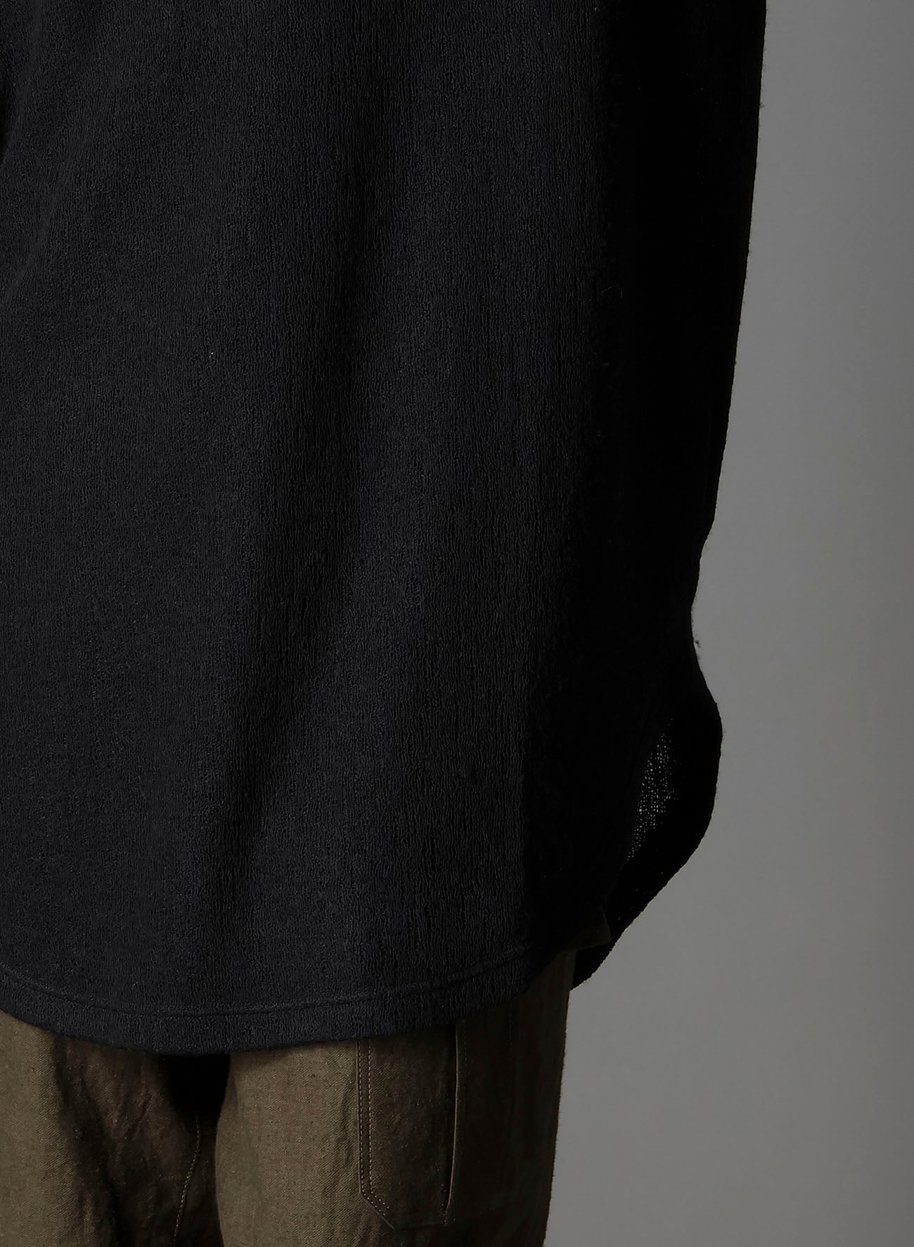 SPIDER WEB KNIT HEM JUMBO LONG SLEEVED T-SHIRT