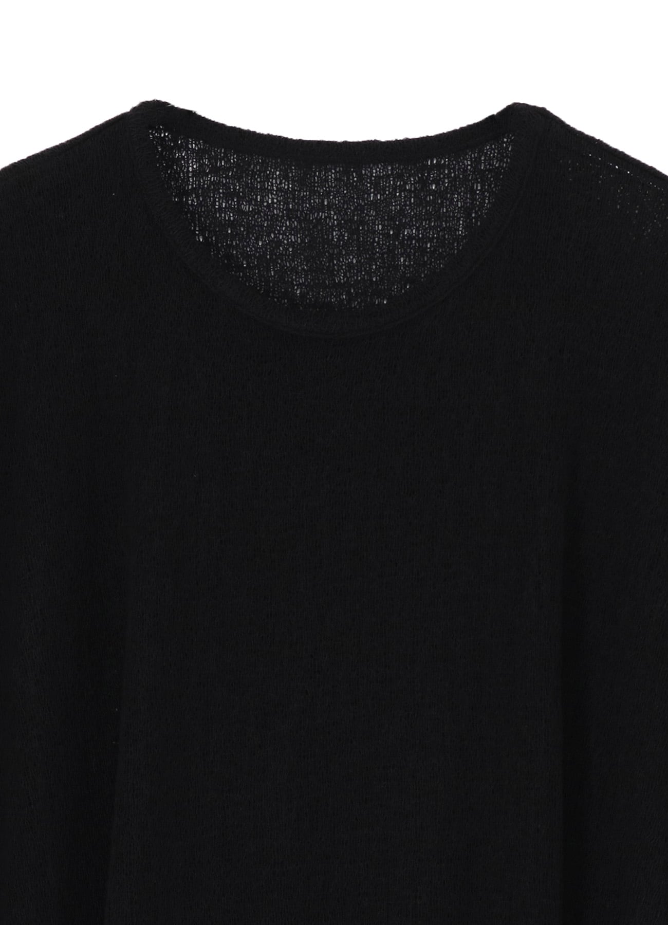 SPIDER WEB KNIT SIDE BUTTON SHORT SLEEVED T-SHIRT