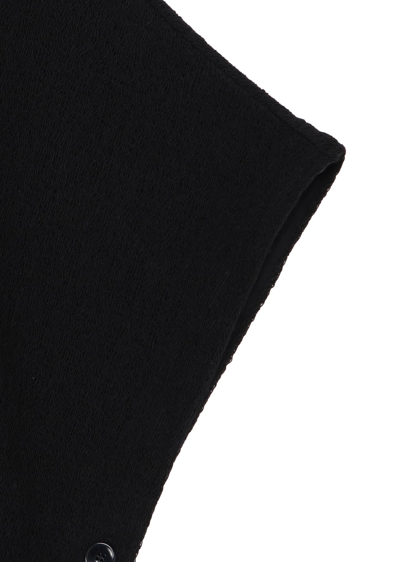 SPIDER WEB KNIT SIDE BUTTON SHORT SLEEVED T-SHIRT