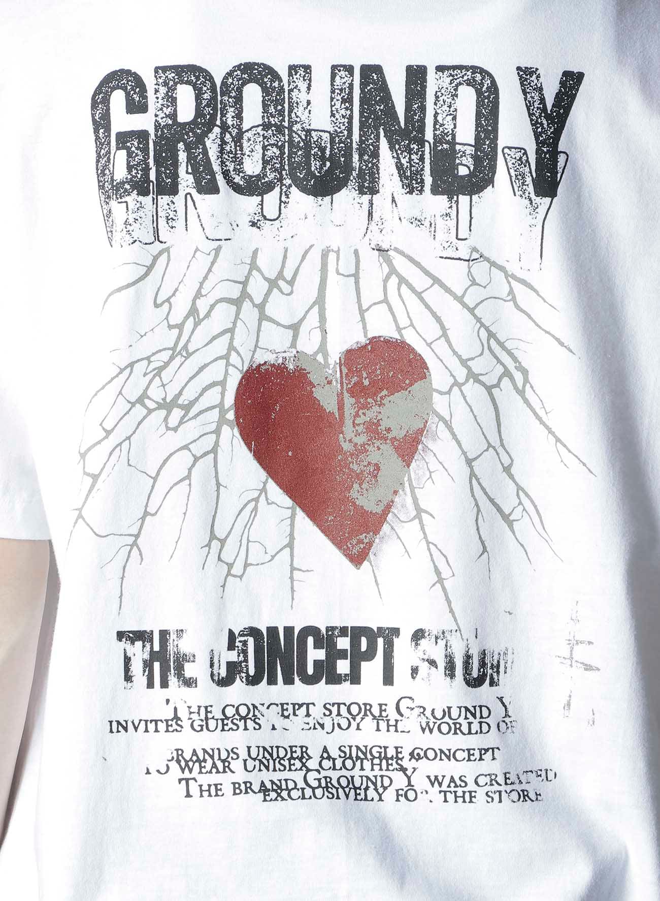 COTTON JERSEY HEART GRAPHIC T-SHIRT