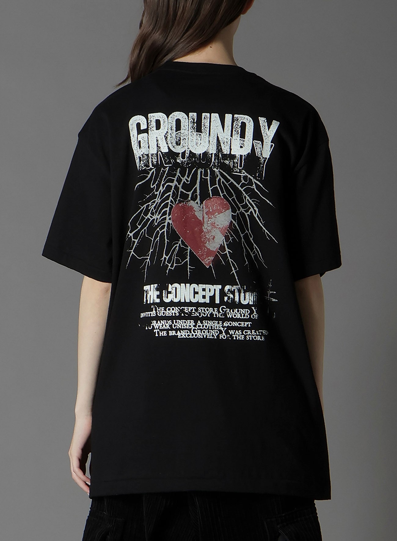 COTTON JERSEY HEART GRAPHIC T-SHIRT