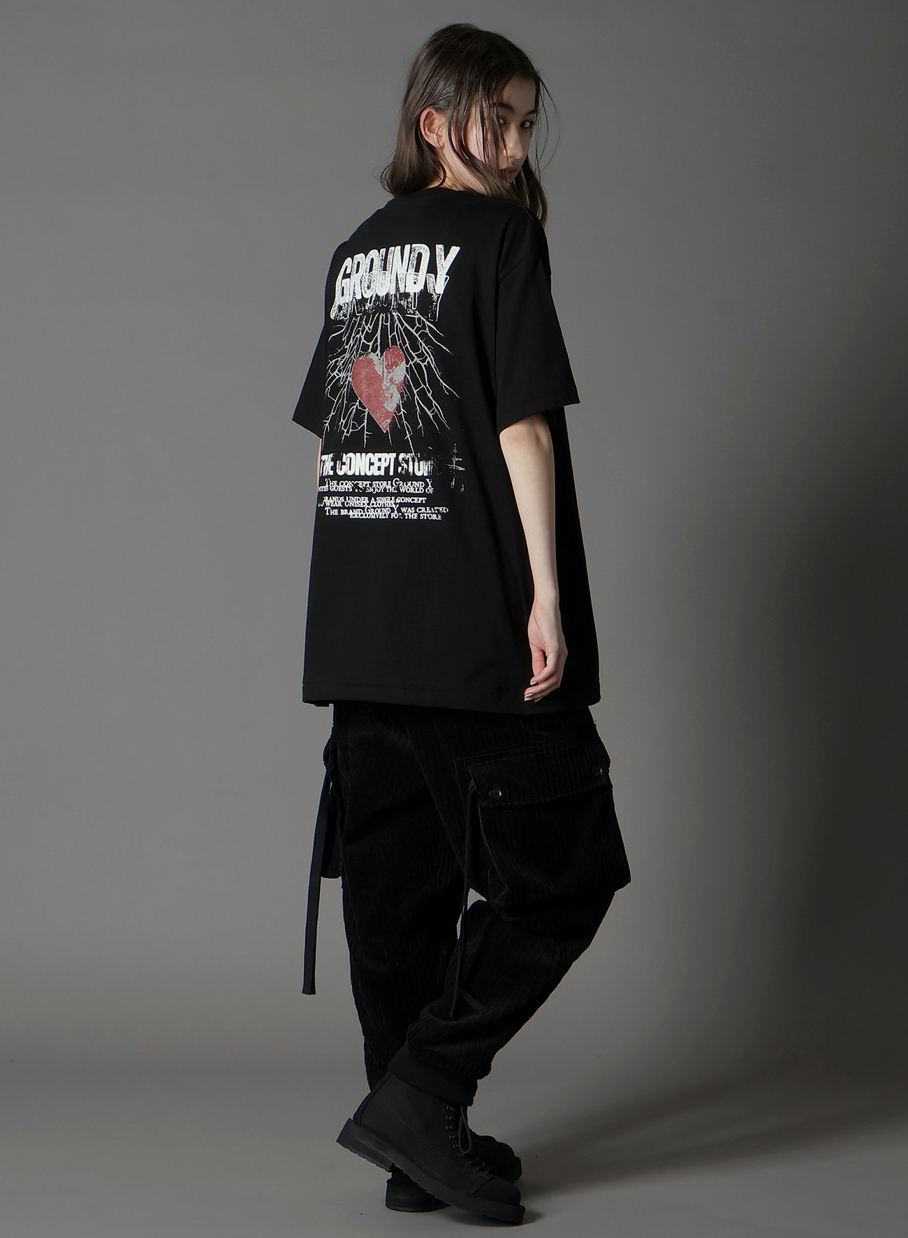 COTTON JERSEY HEART GRAPHIC T-SHIRT