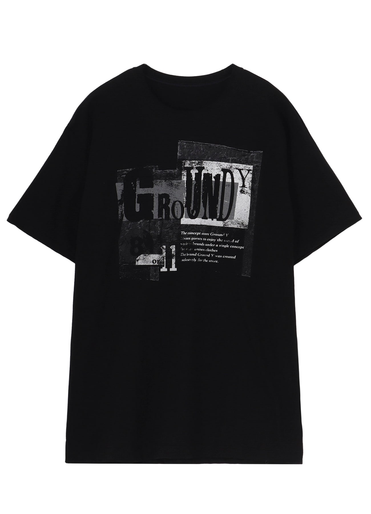 COTTON JERSEY GRANGE GRAPHIC T-SHIRT(FREE SIZE BLACK