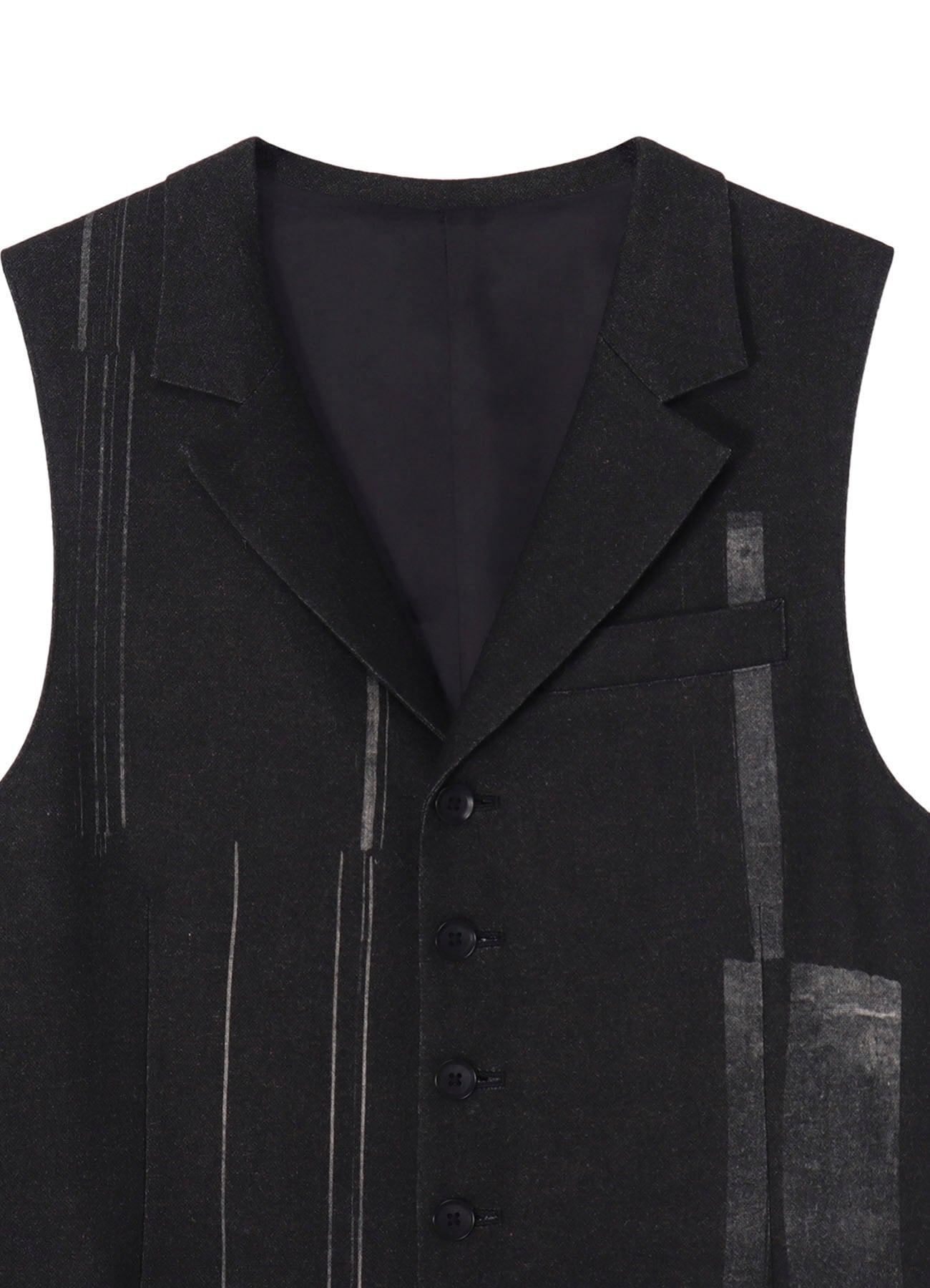 FLANNEL STRIPE PATTERN SINGLE LONG VEST
